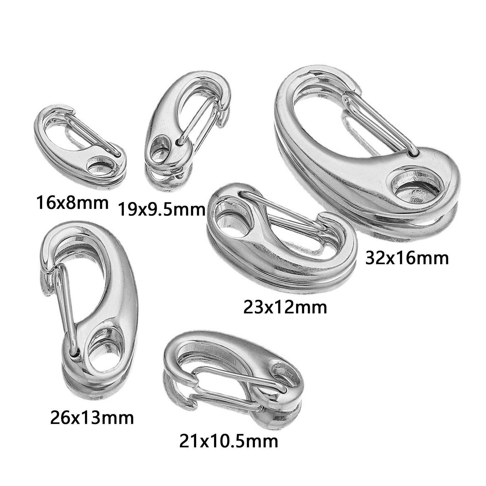 Picture of Eco-friendly Vacuum Plating 316 Stainless Steel Lobster Clasp Findings Polished