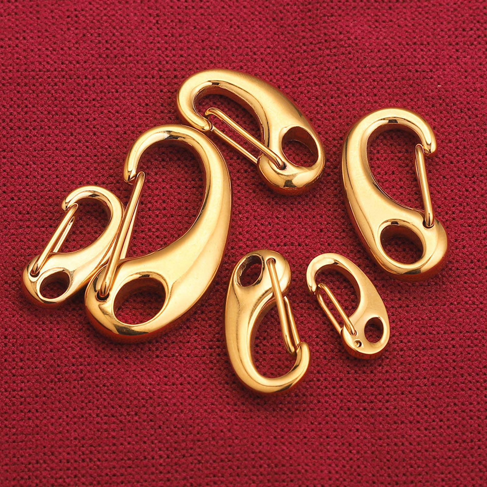 Picture of Eco-friendly Vacuum Plating 316 Stainless Steel Lobster Clasp Findings Polished