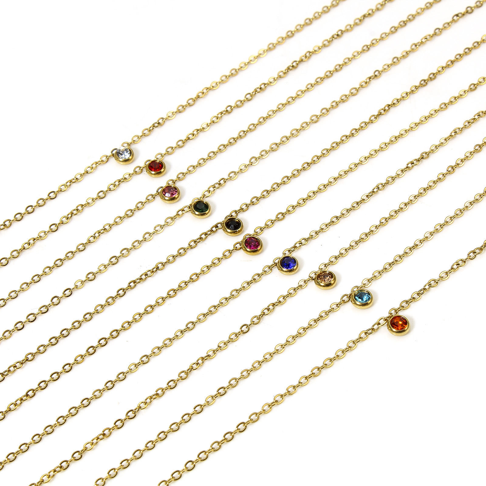 Picture of 1 Piece Vacuum Plating 304 Stainless Steel Link Cable Chain Anklet 18K Gold Plated Round 22cm(8 5/8") long
