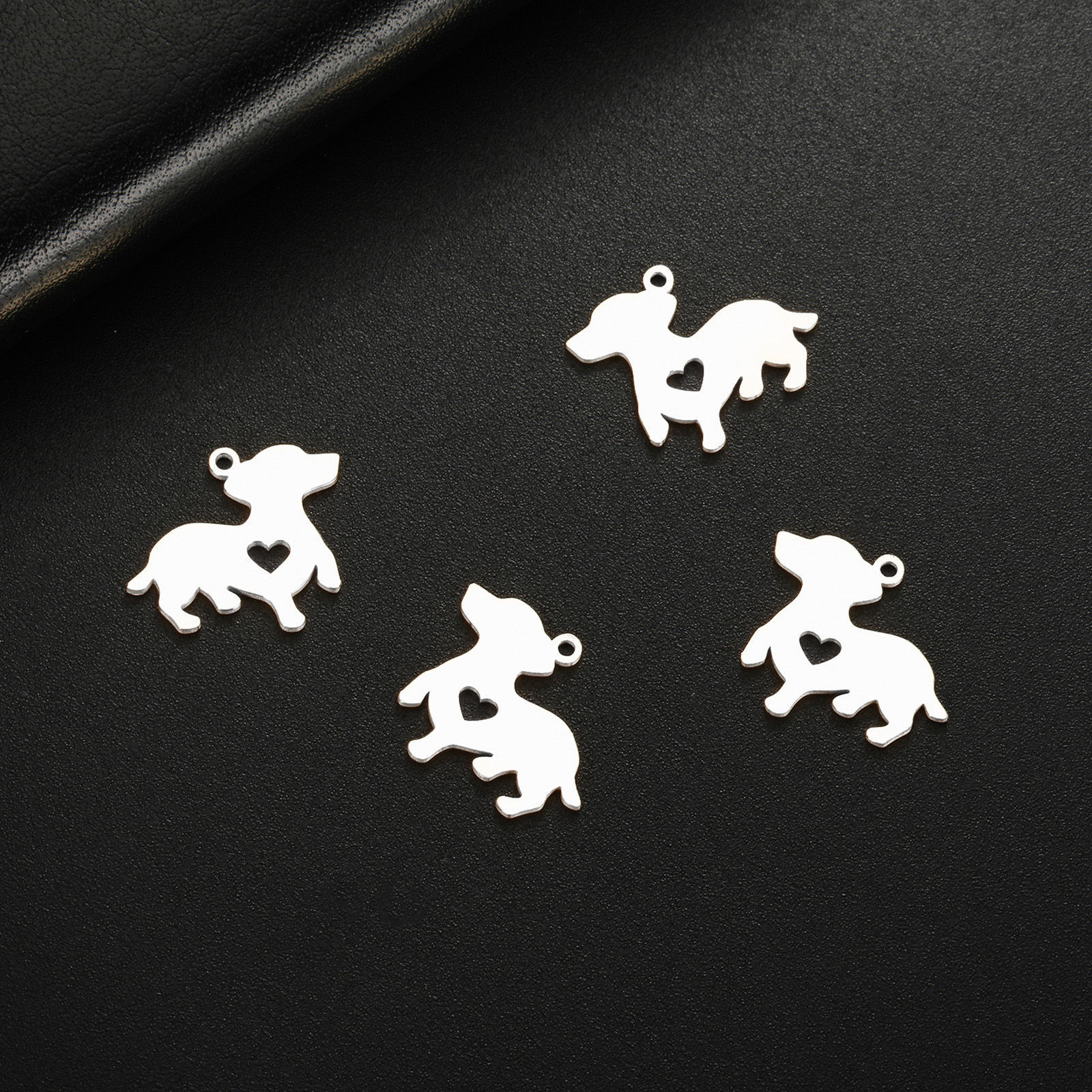 Bild von 5 Stück 304 Edelstahl Mini Charms Hohl