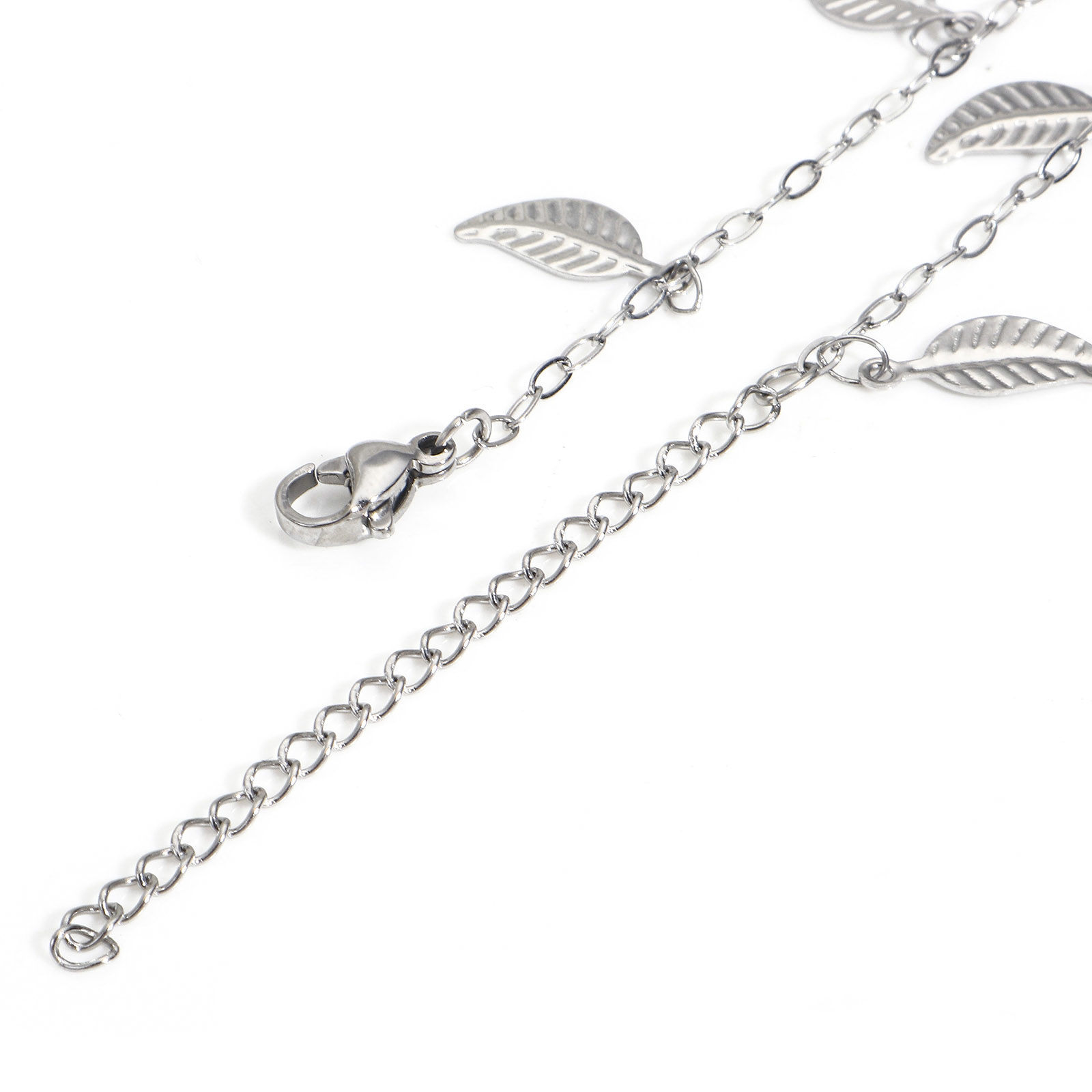 Bild von 1 Strang 304 Edelstahl Gliederkette Kette Fußketten 18K Gold Mit Anhänger 24.5cm lang