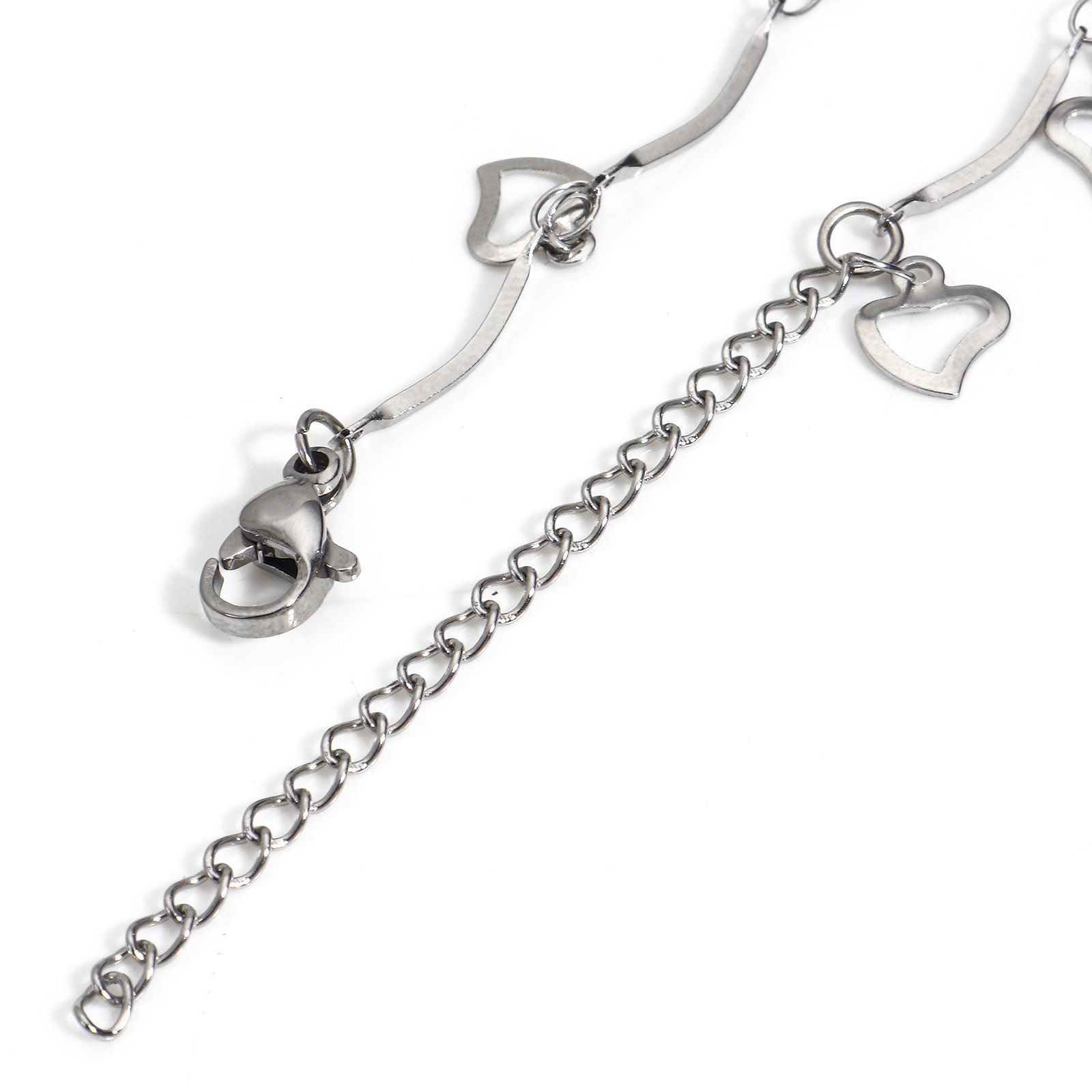Picture of 304 Stainless Steel Twisted Stick Chain Anklet 18K Gold Color With Pendant 24.5cm(9 5/8") long