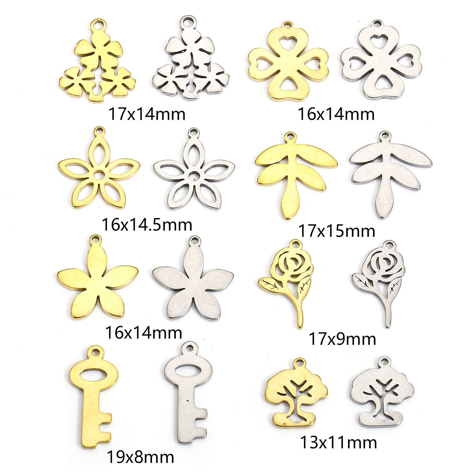Image de 10 Pcs Breloques en 304 Acier Inoxydable