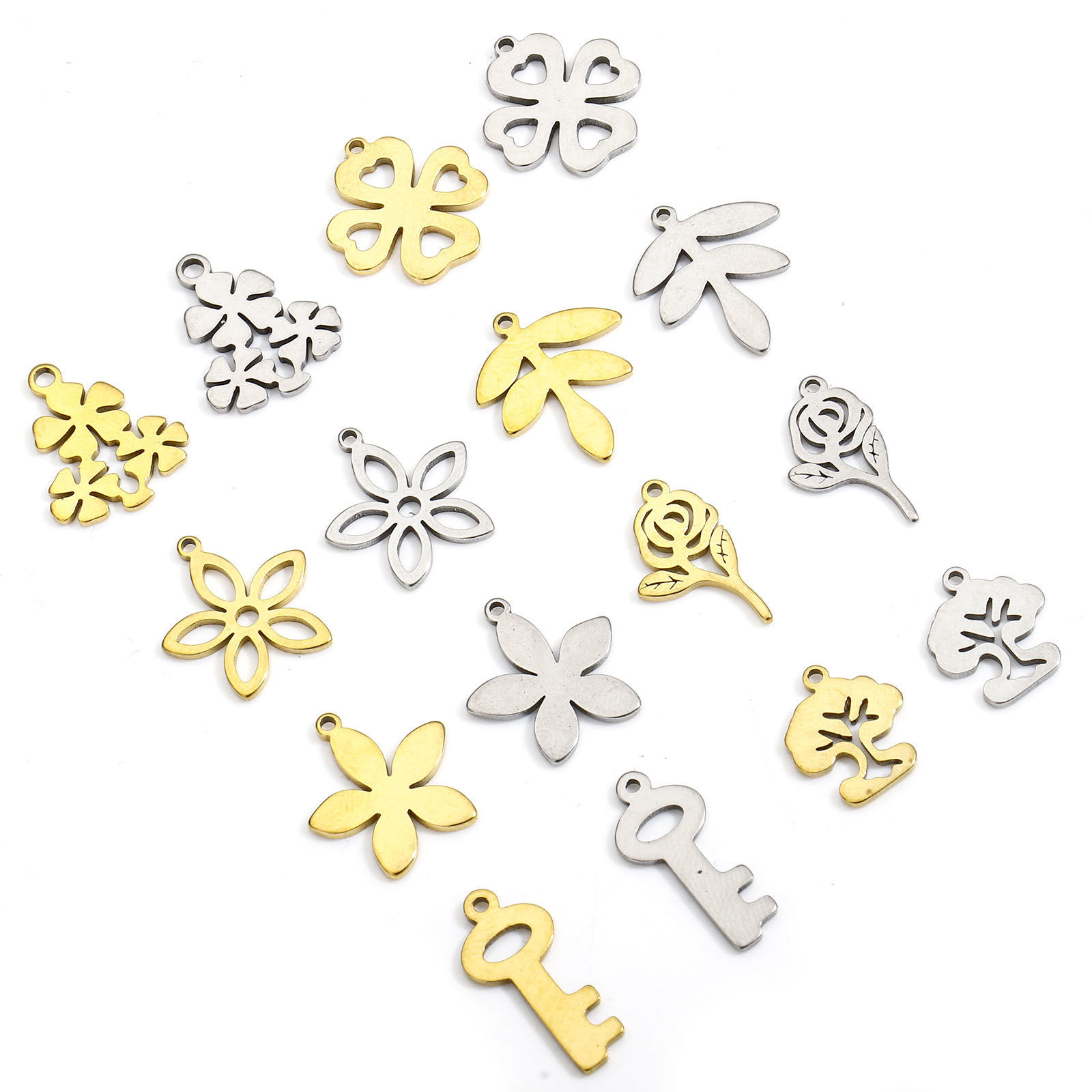 Image de 10 Pcs Breloques en 304 Acier Inoxydable