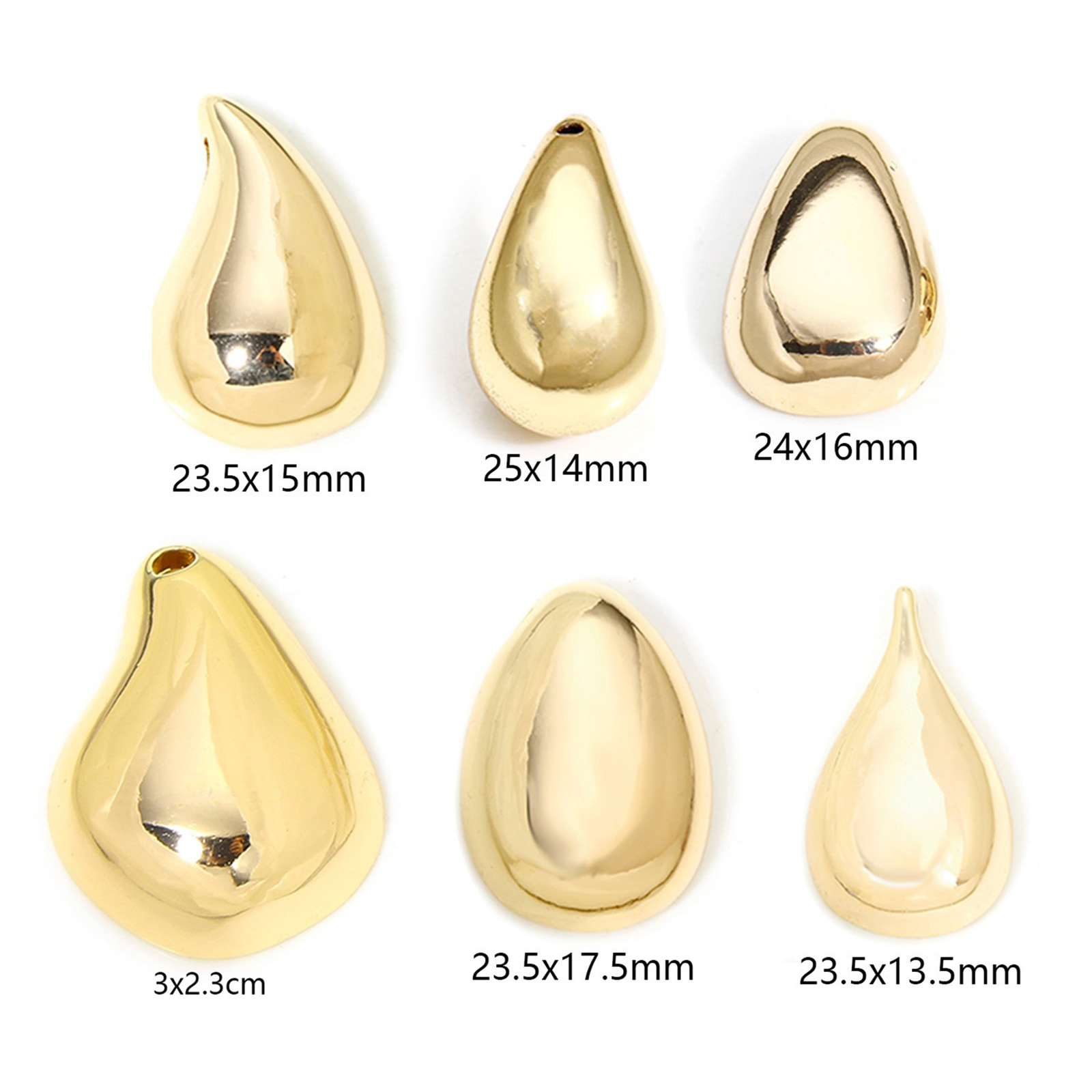 Bild von 1 Stück Umweltfreundlich Messing Geometrisch Charms Echt Platin plattiert Tropfen
