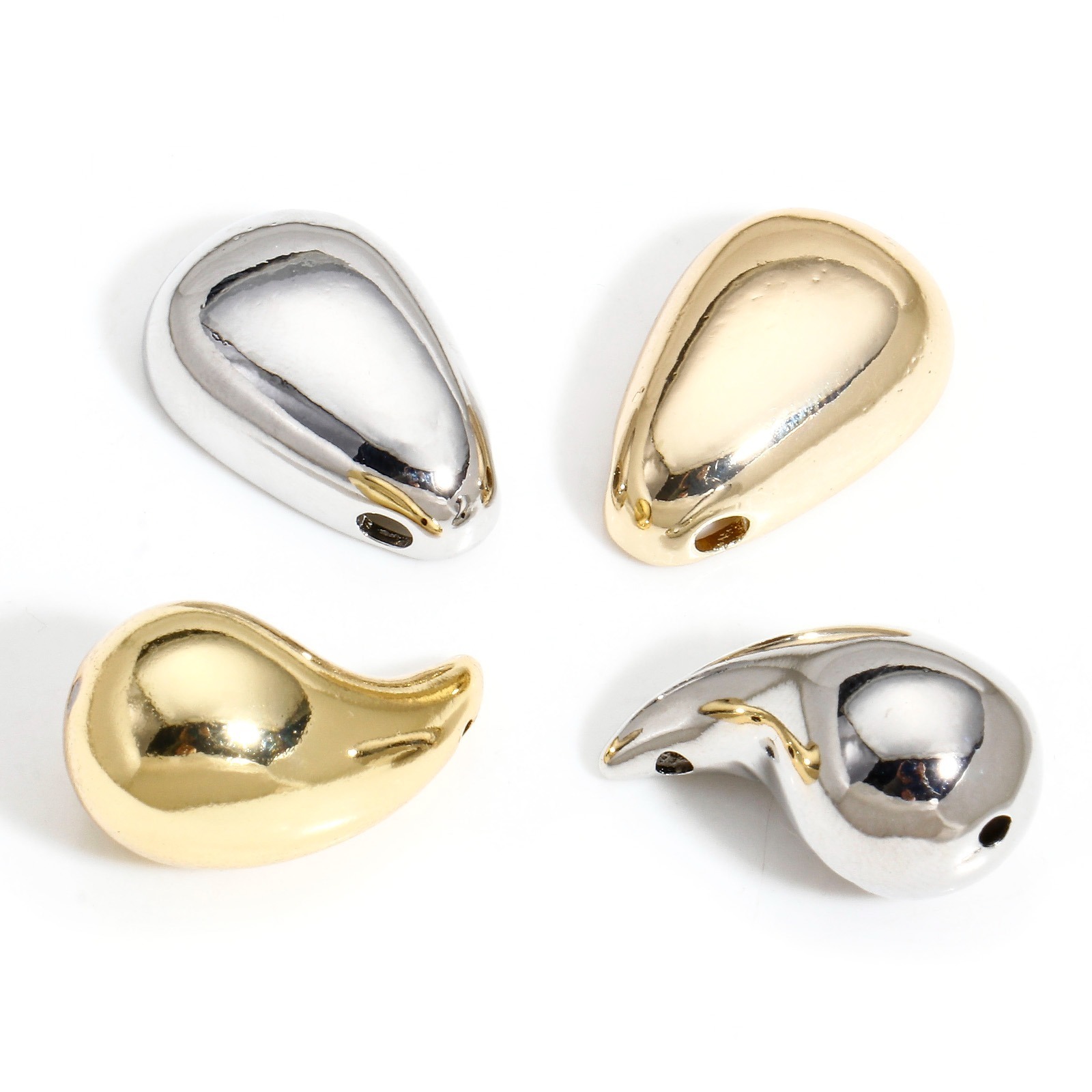 Bild von 1 Stück Umweltfreundlich Messing Geometrisch Charms Echt Platin plattiert Tropfen