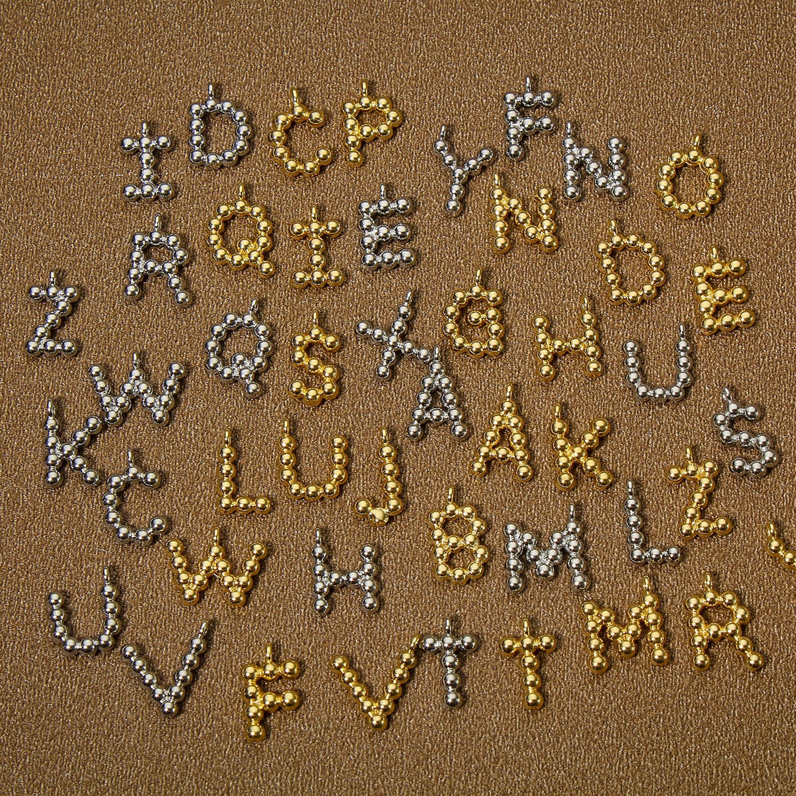 Picture of Eco-friendly Brass Charms 18K Real Gold Plated Capital Alphabet/ Letter Dot