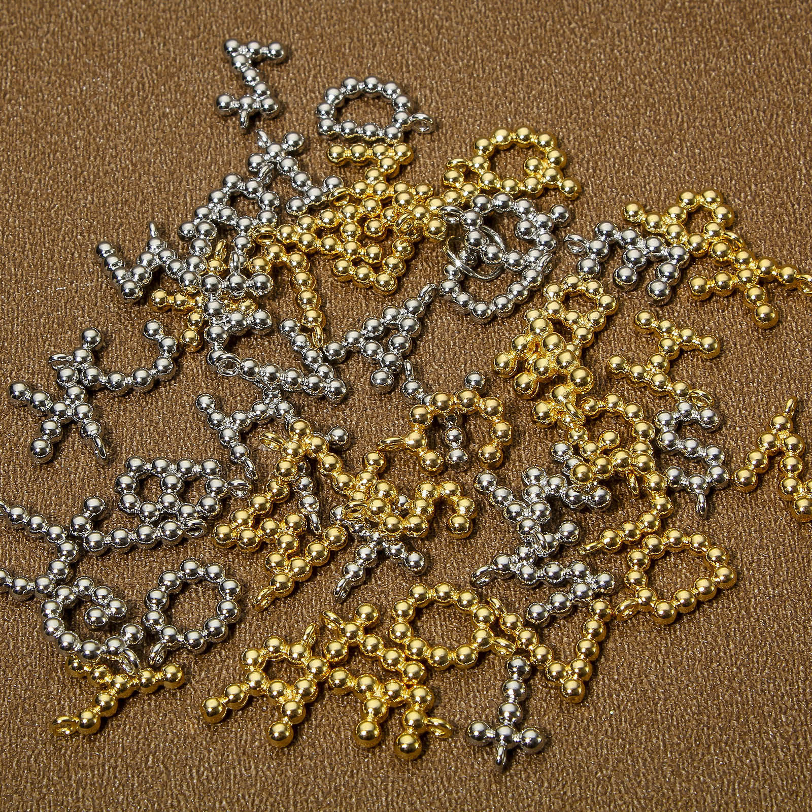 Picture of Eco-friendly Brass Charms 18K Real Gold Plated Capital Alphabet/ Letter Dot