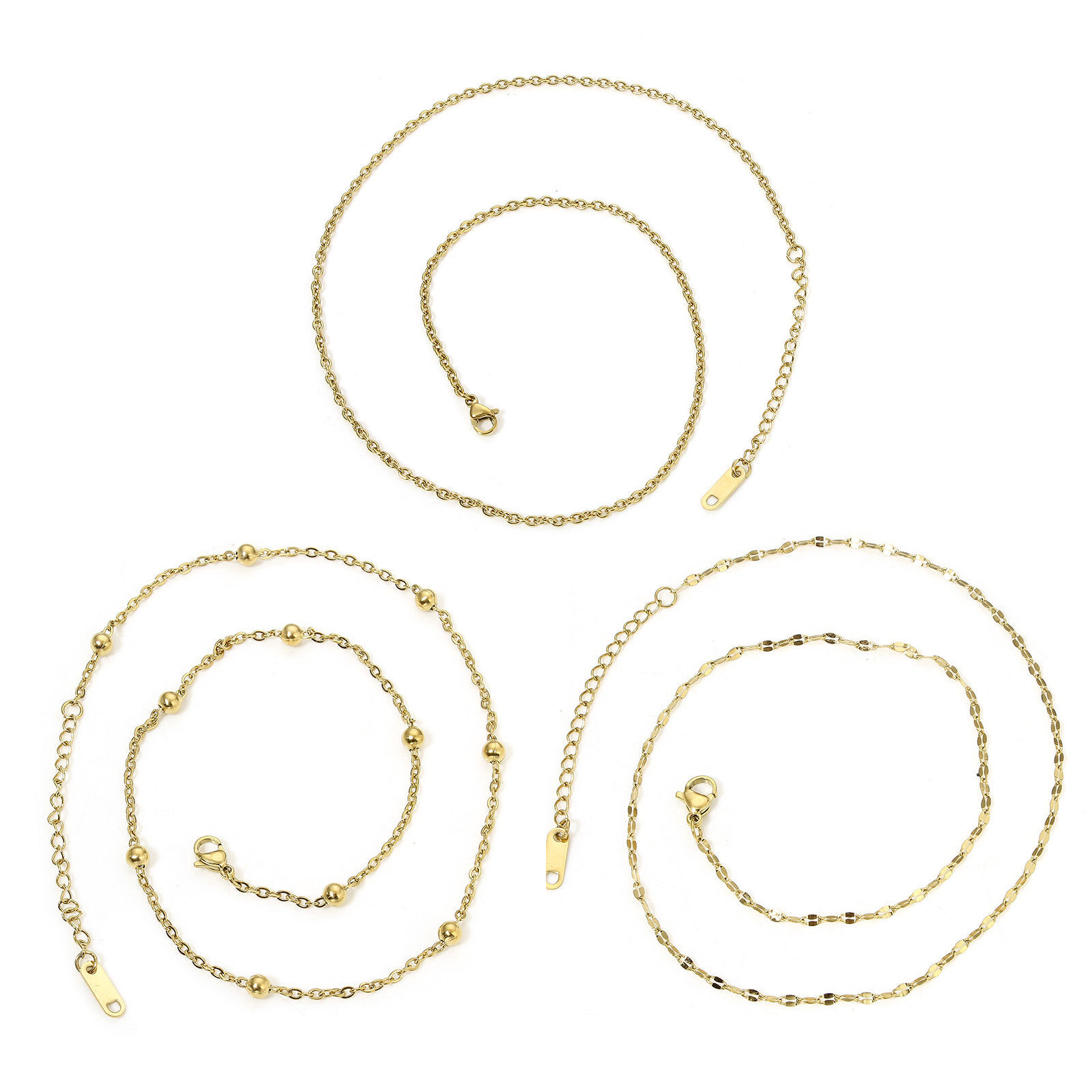 Immagine di 1 Pz Ecologico Semplice & Casual Semplice Oro Placcato 304 Acciaio Inossidabile Cavo Catena Collana Per Donne Festa