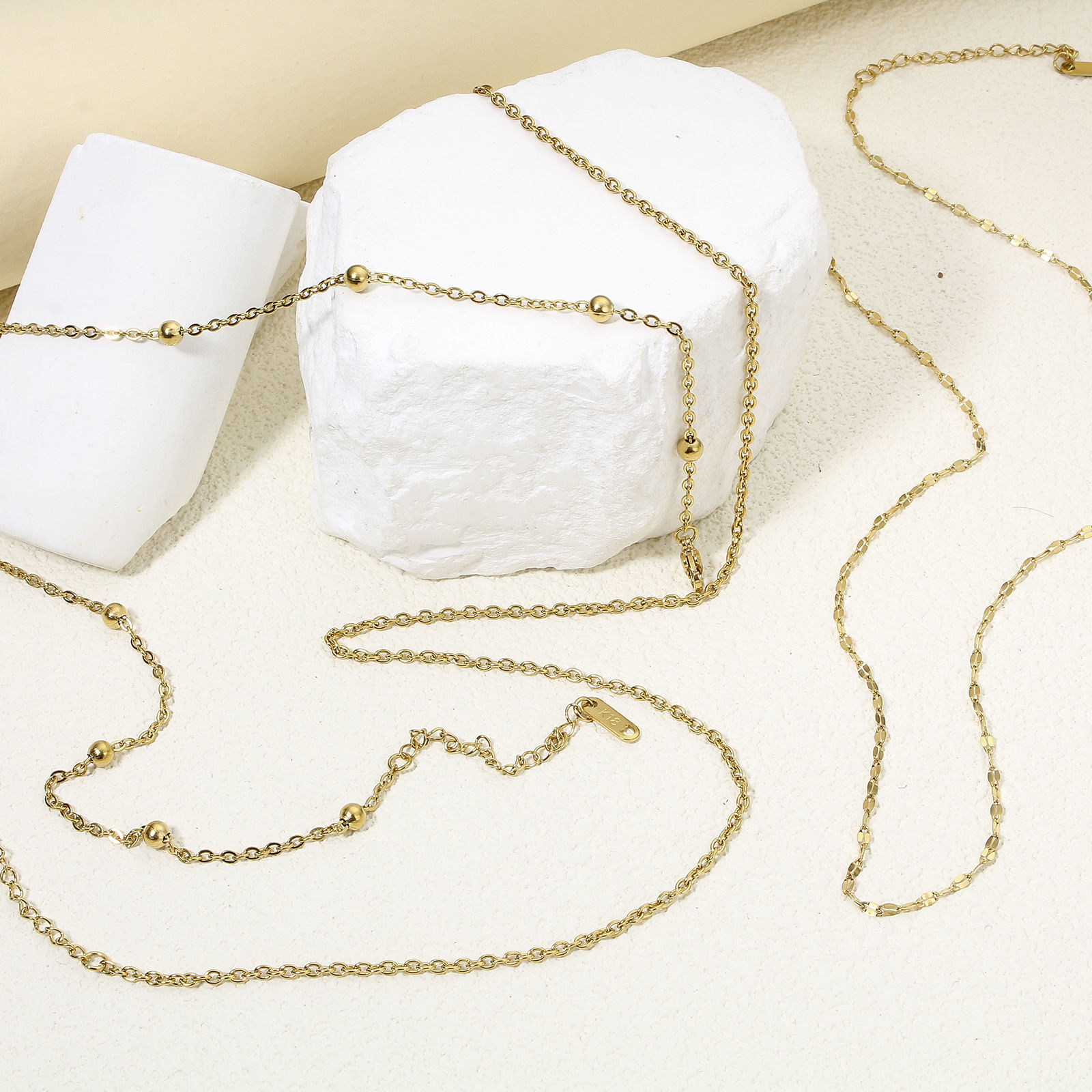 Immagine di 1 Pz Ecologico Semplice & Casual Semplice Oro Placcato 304 Acciaio Inossidabile Cavo Catena Collana Per Donne Festa