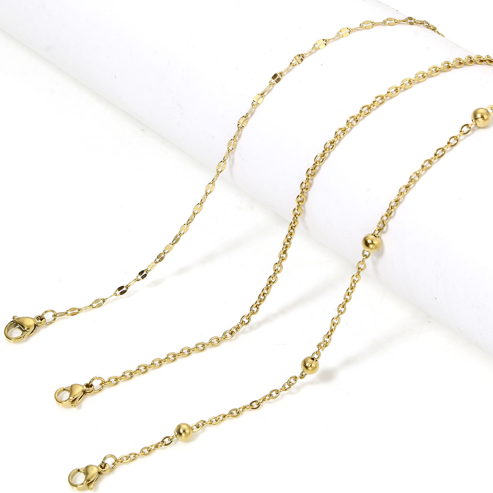 Immagine di 1 Pz Ecologico Semplice & Casual Semplice Oro Placcato 304 Acciaio Inossidabile Cavo Catena Collana Per Donne Festa