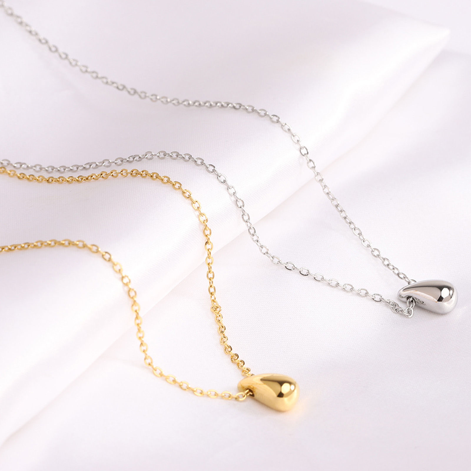 Picture of Eco-friendly Stylish Ins Style Multicolor 304 Stainless Steel Rolo Chain Drop Pendant Necklace For Women Party