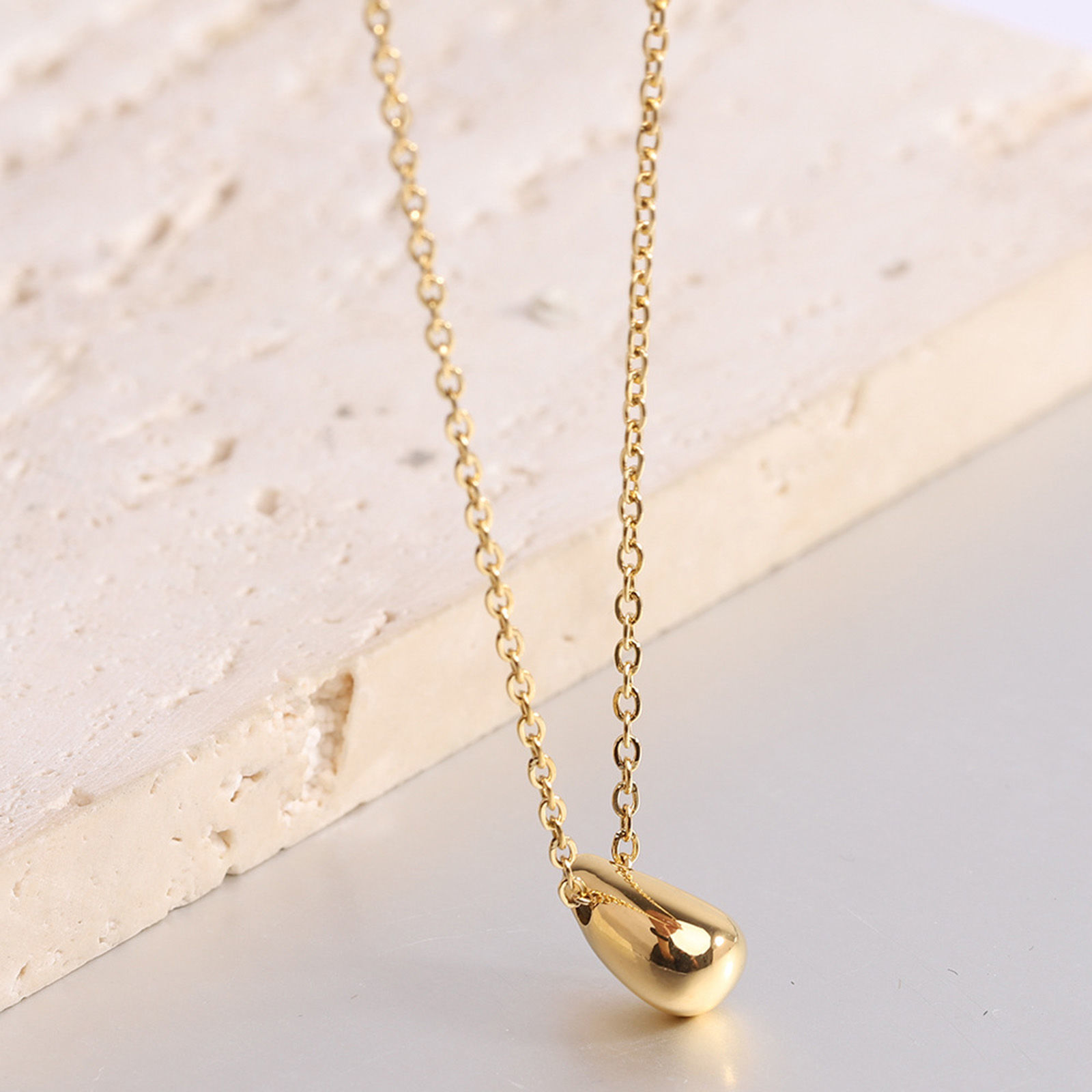 Picture of Eco-friendly Stylish Ins Style Multicolor 304 Stainless Steel Rolo Chain Drop Pendant Necklace For Women Party
