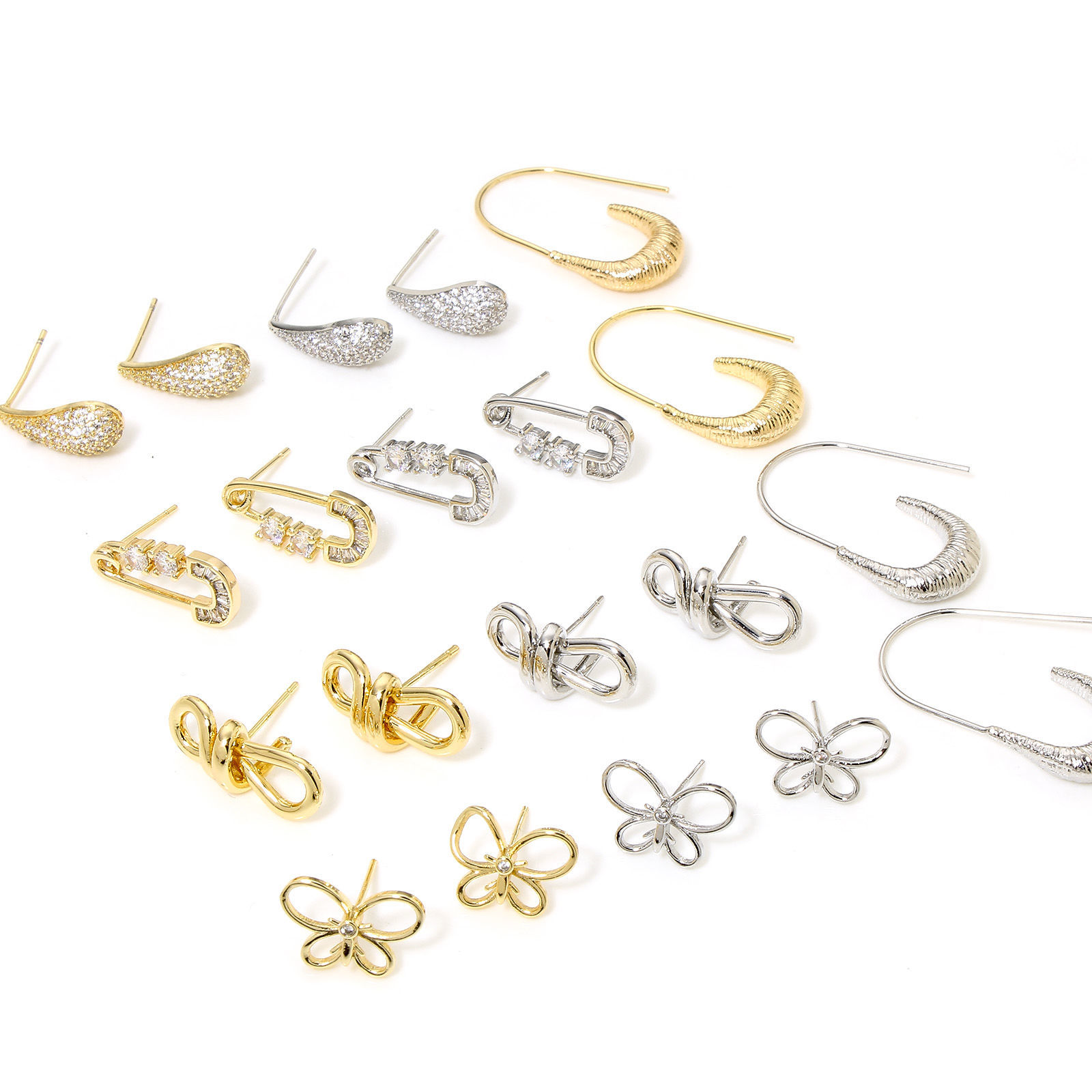 Picture of Eco-friendly Stylish Ins Style Multicolor Brass Butterfly Animal Hollow Ear Post Stud Earrings For Women Party