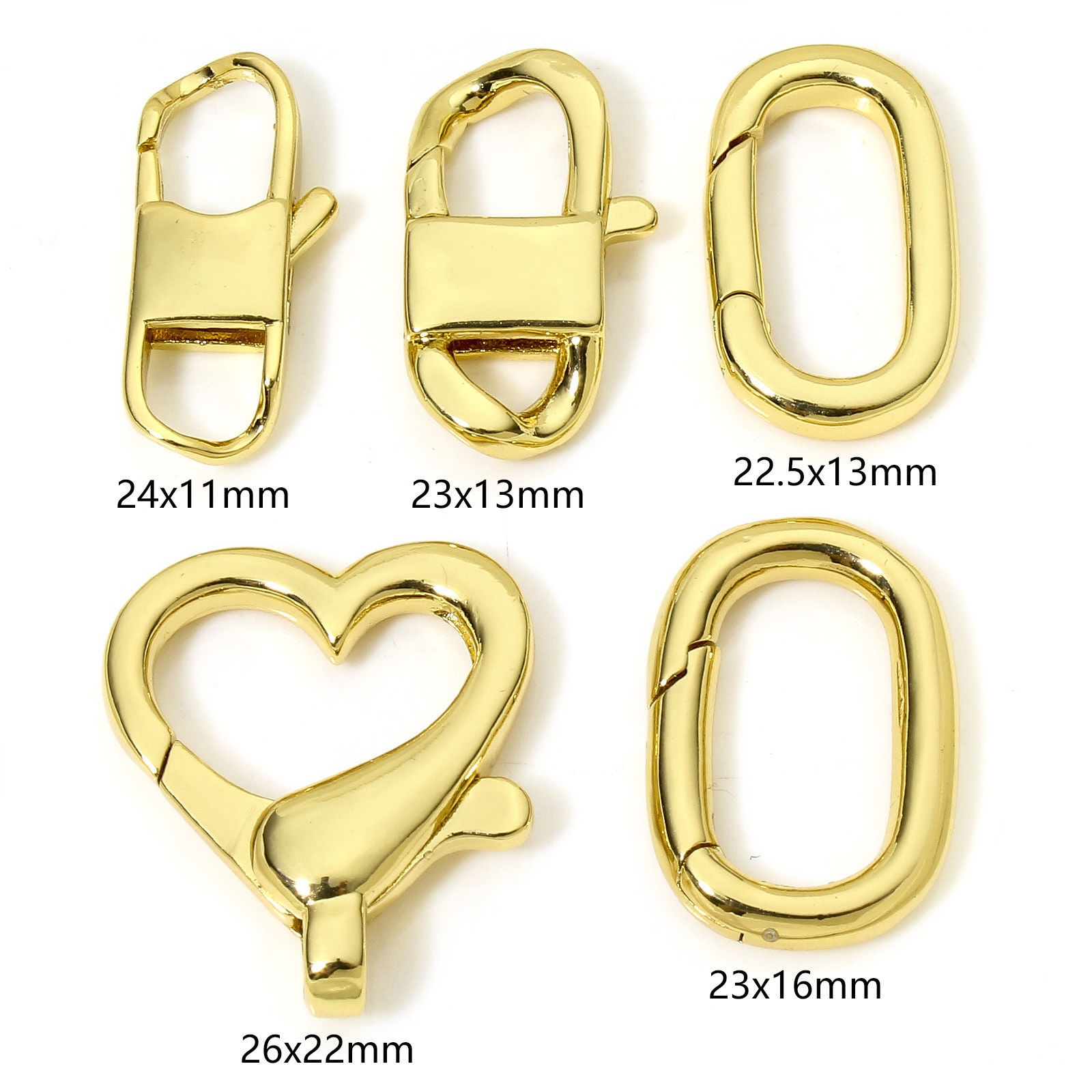 Picture of Eco-friendly Brass Lobster Clasp Findings 18K Real Gold Plated