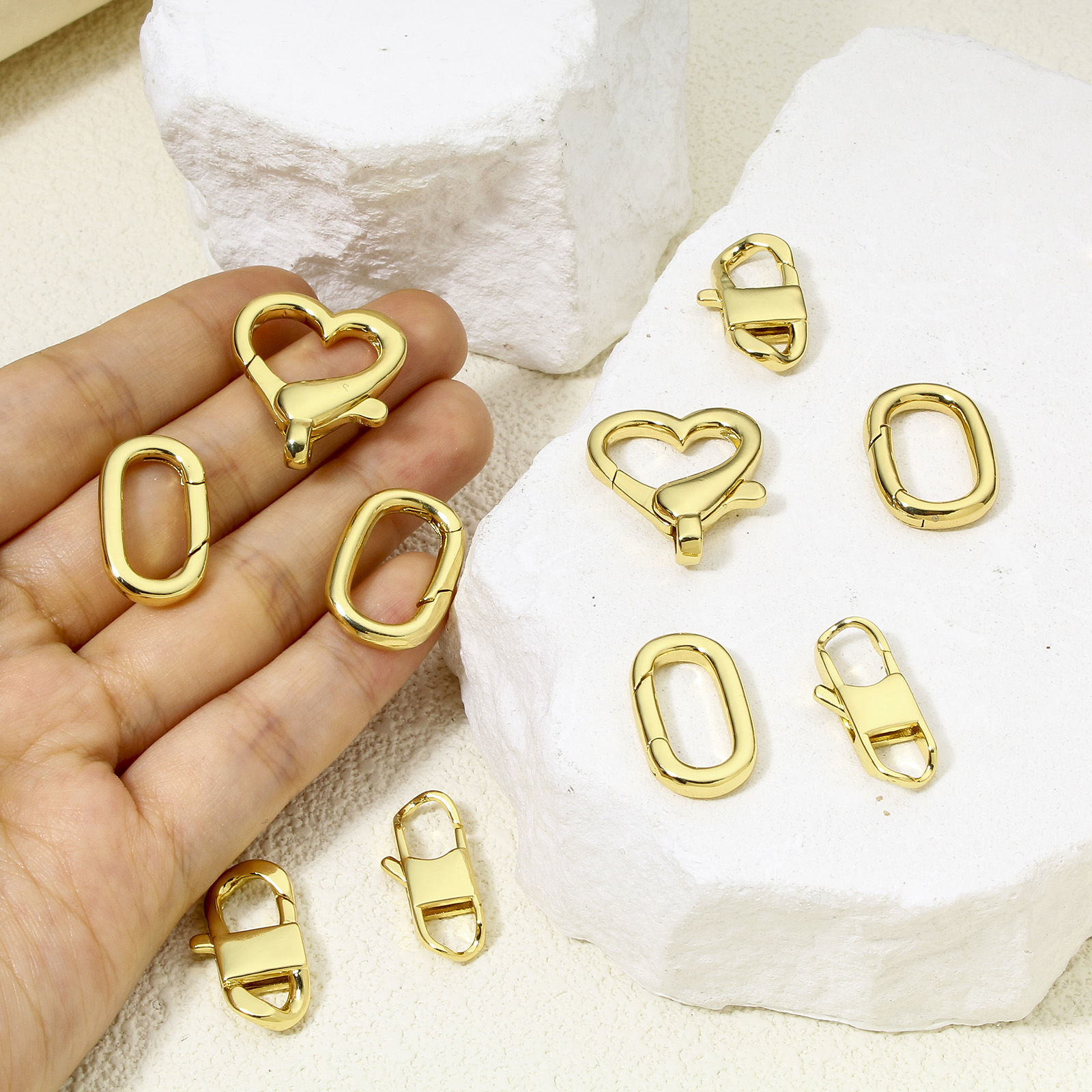 Picture of Eco-friendly Brass Lobster Clasp Findings 18K Real Gold Plated