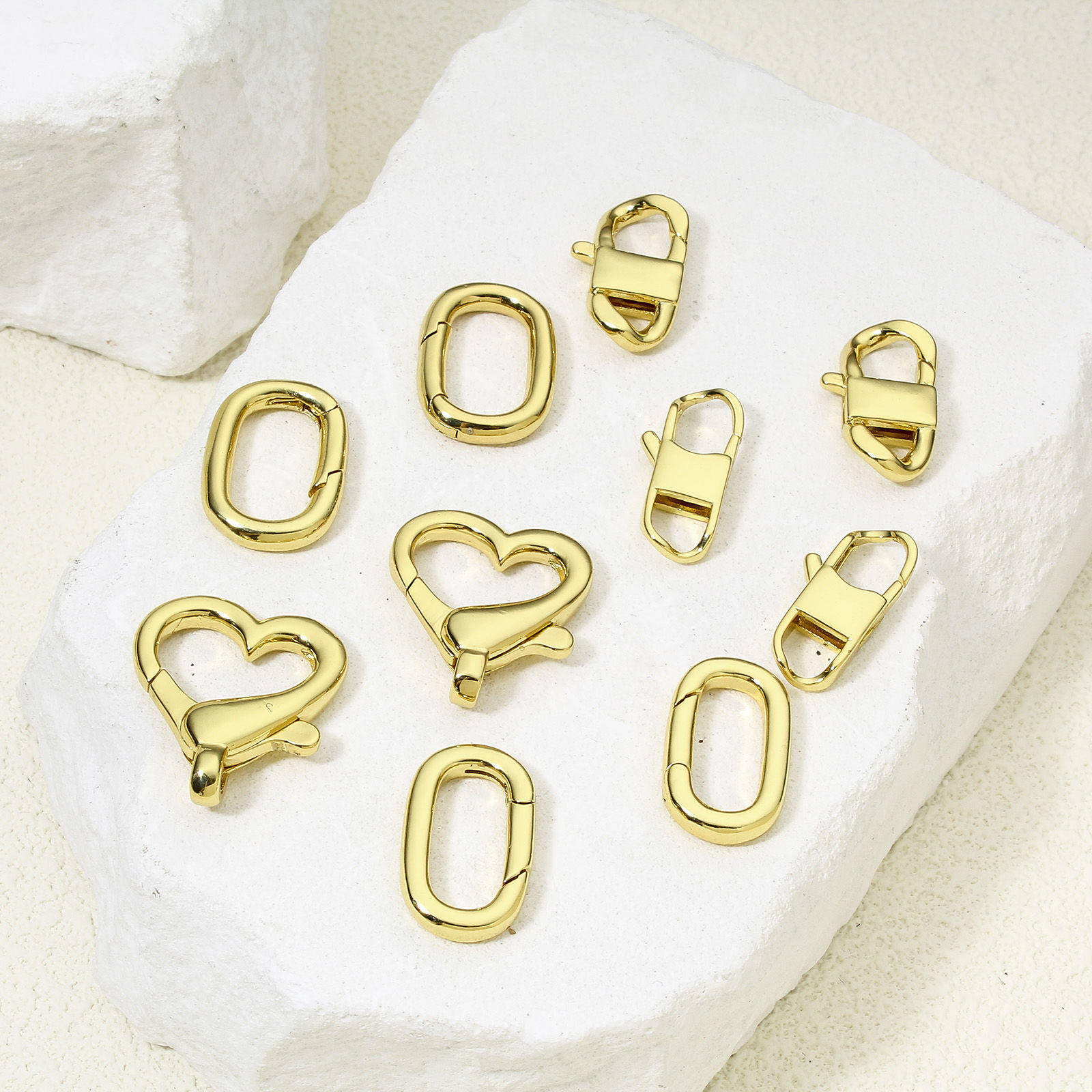 Picture of Eco-friendly Brass Lobster Clasp Findings 18K Real Gold Plated