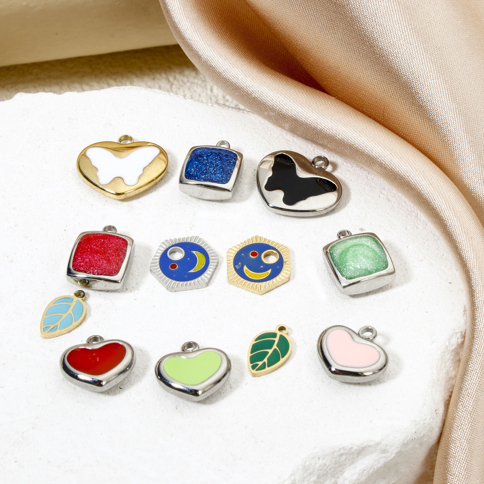 Picture of Eco-friendly 304 Stainless Steel Retro Charms Multicolor Enamel