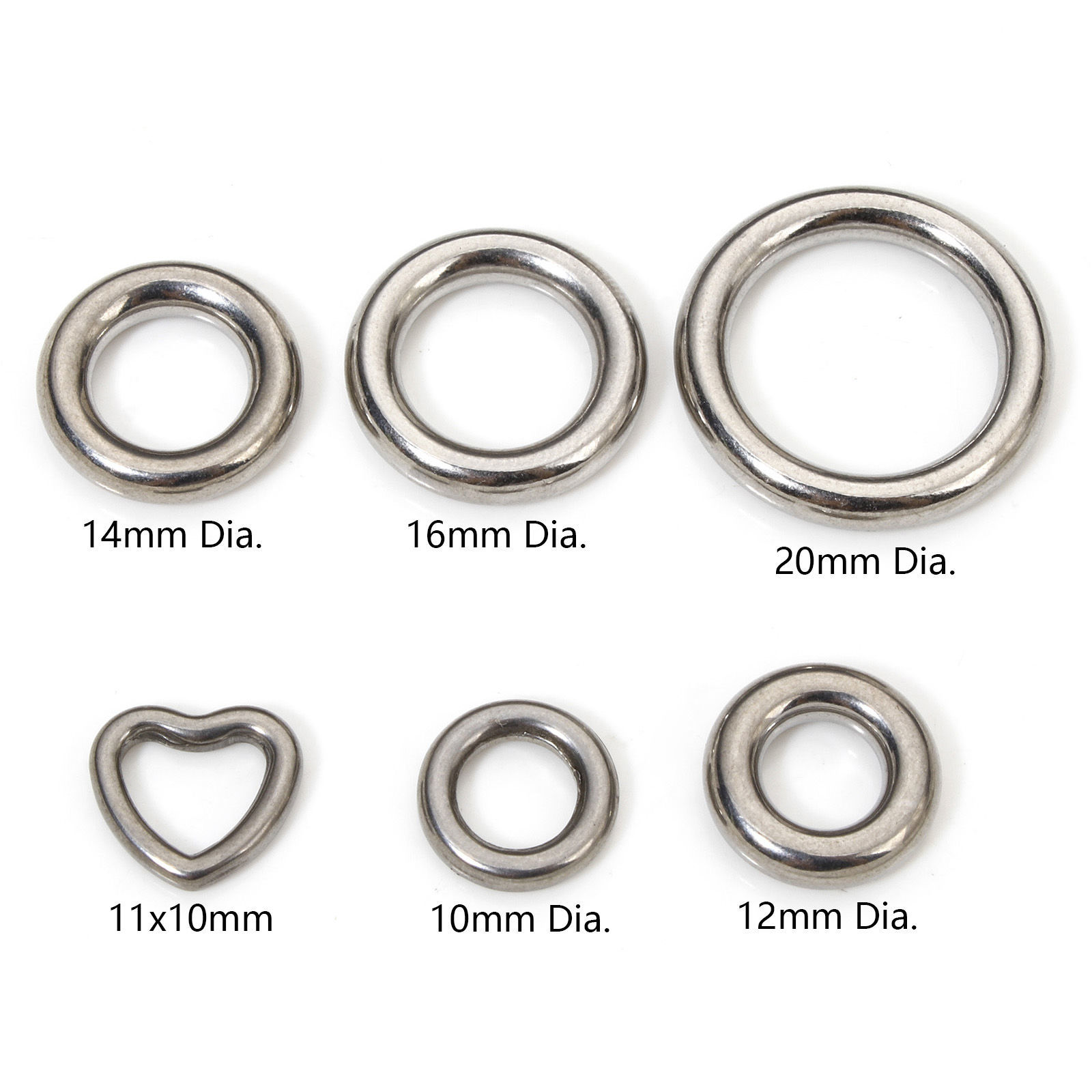 Picture of 304 Stainless Steel Closed Soldered Jump Rings Findings Circle Ring Silver Tone