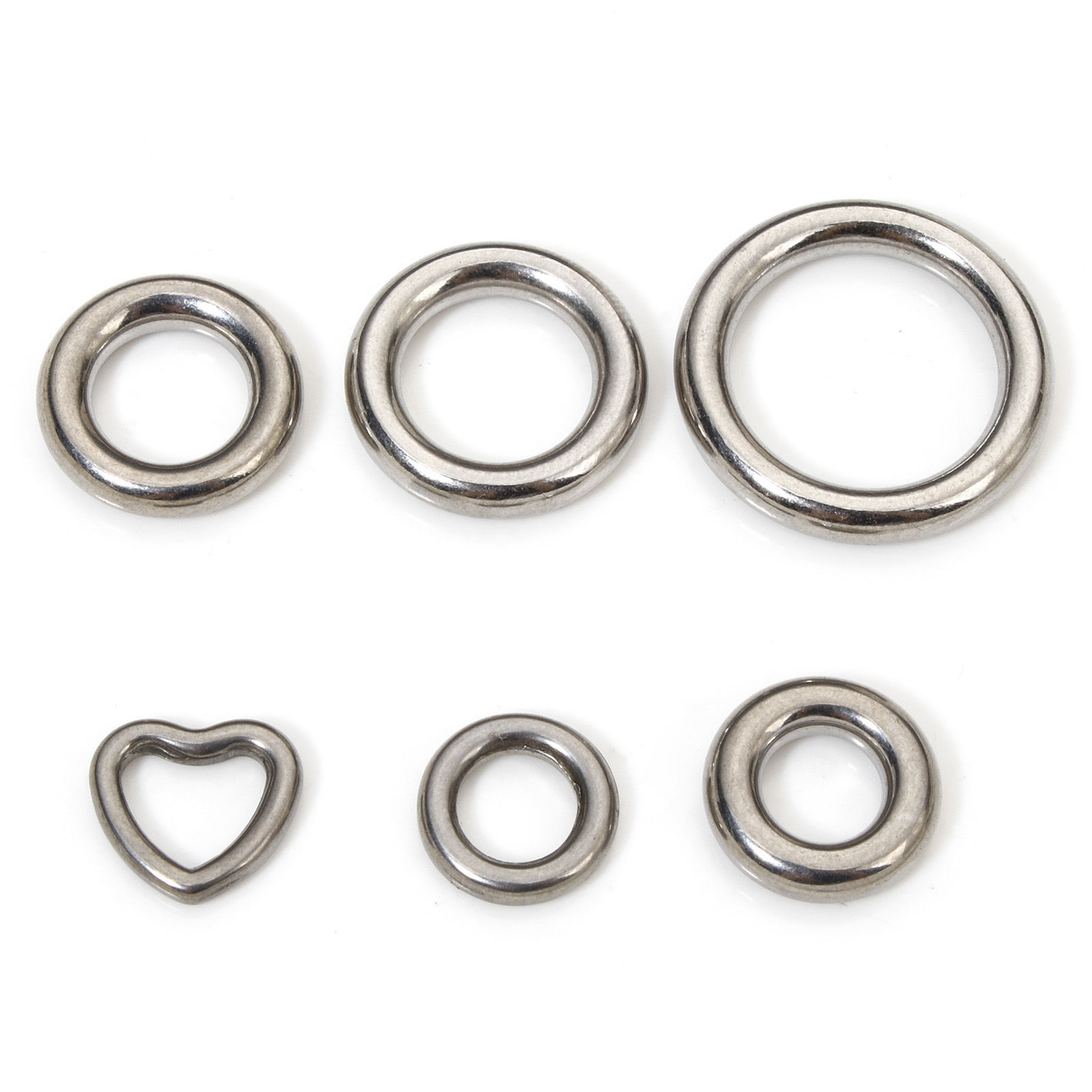 Picture of 304 Stainless Steel Closed Soldered Jump Rings Findings Circle Ring Silver Tone