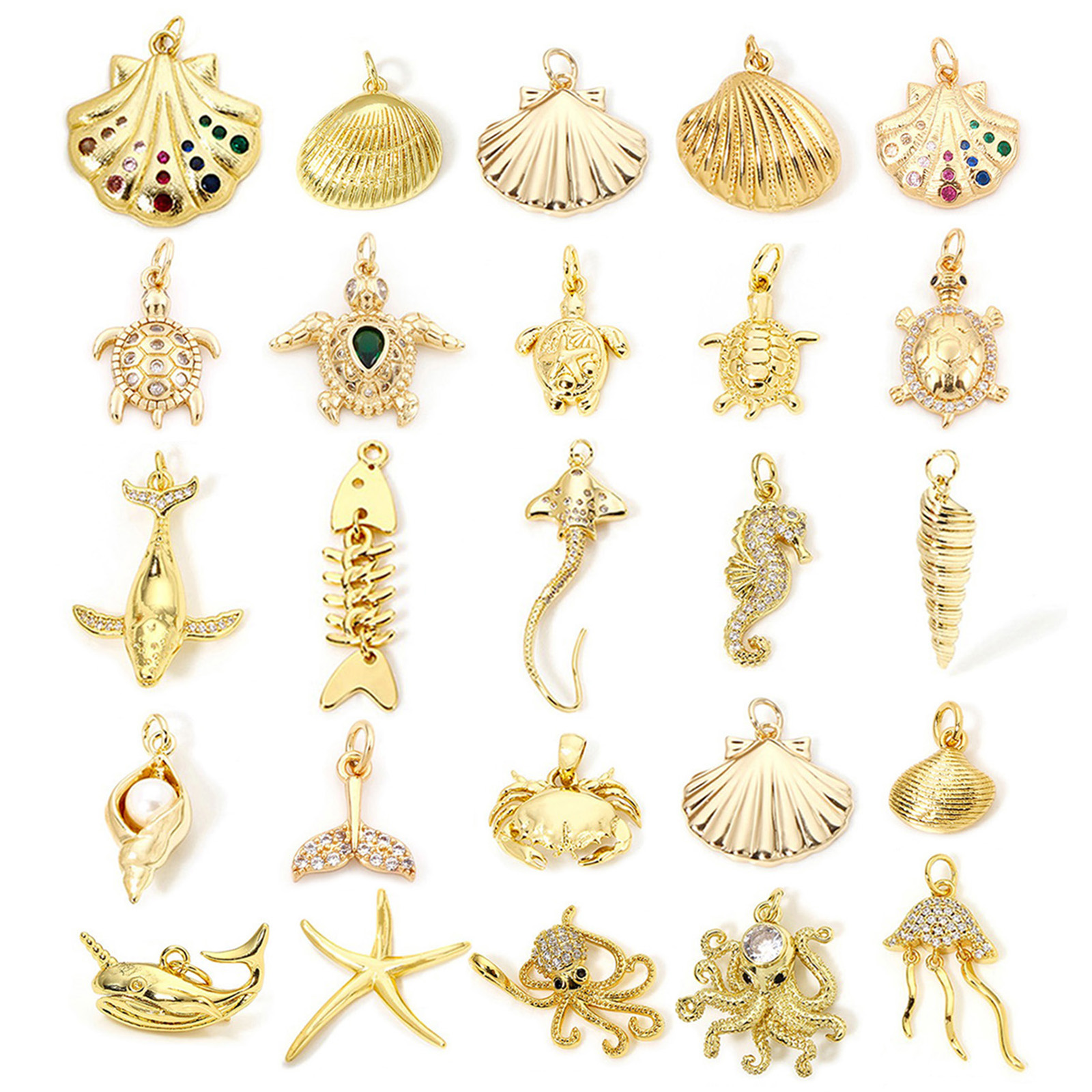 Picture of Eco-friendly Brass Charms 18K Real Gold Plated