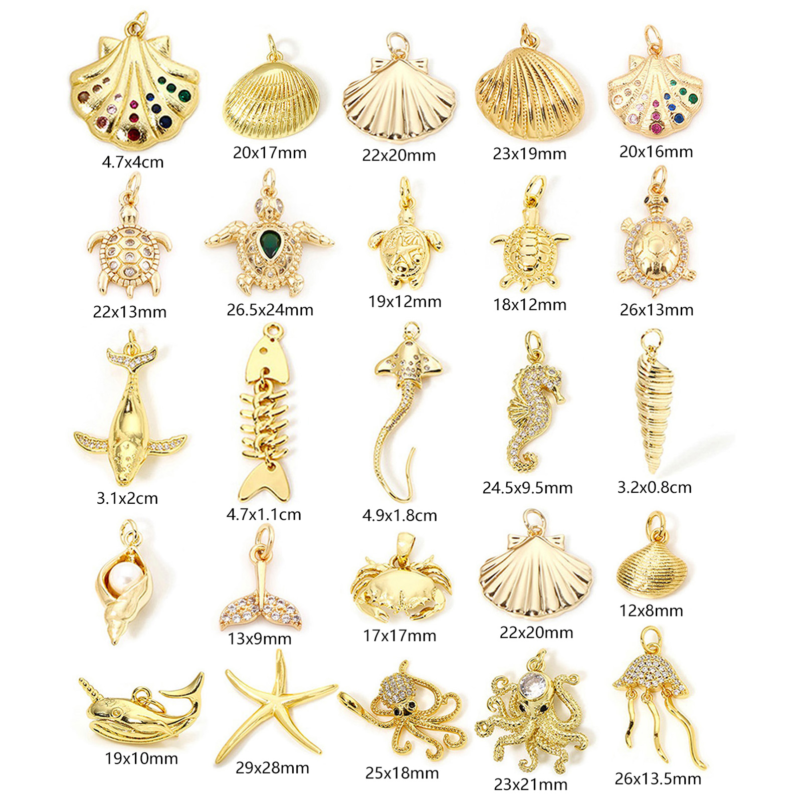 Picture of Eco-friendly Brass Charms 18K Real Gold Plated