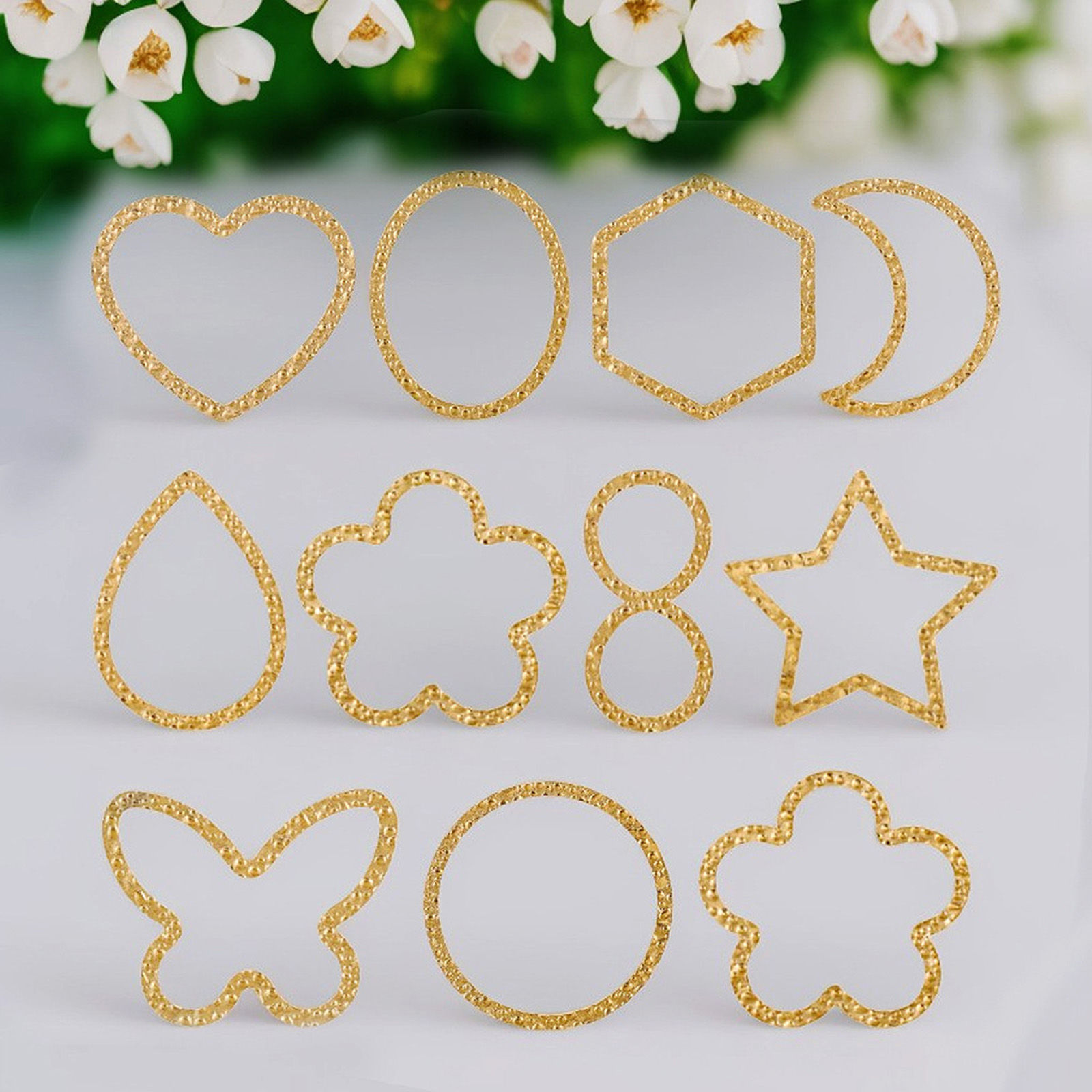 Immagine di 5 Pz 304 Acciaio Inossidabile Pendenti Charms Connettori Geometrica goffratura