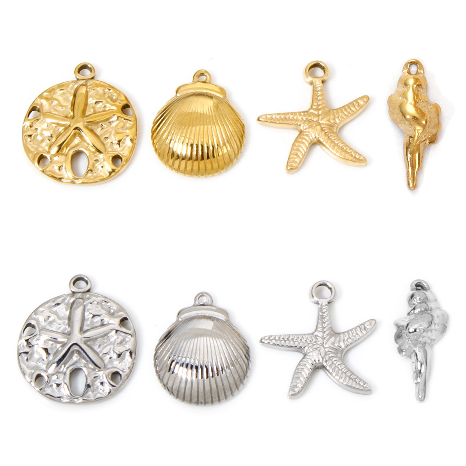 Picture of Eco-friendly Vacuum Plating 304 Stainless Steel Ocean Jewelry Charms Multicolor Star Fish