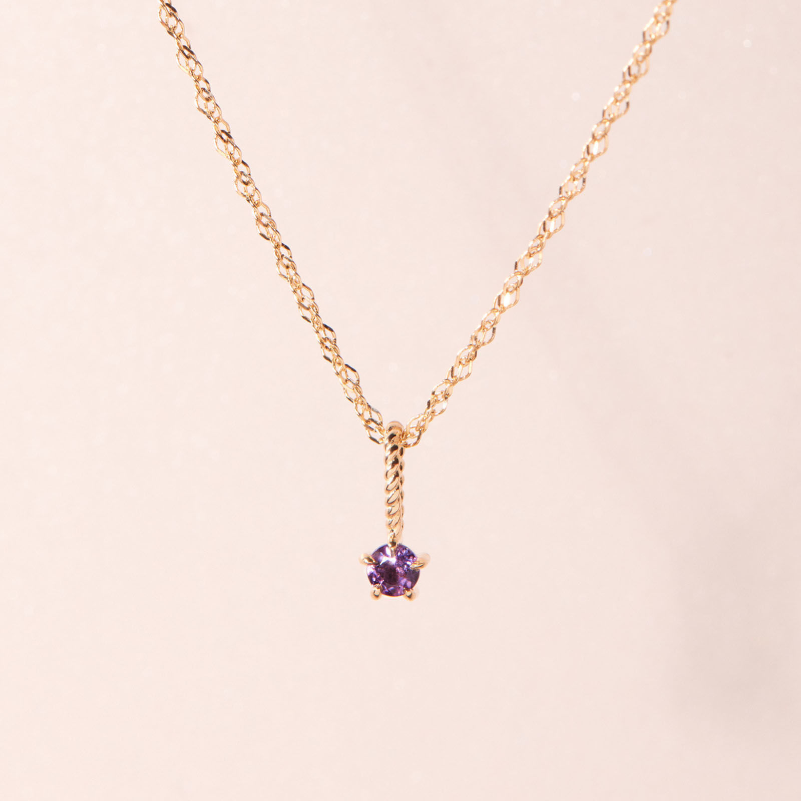 Bild von 1 Strang Vakuumbeschichtung 304 Edelstahl Monatsstein Gliederkette Kette Anhänger Halskette 18K Echtgold plattiert 45cm lang
