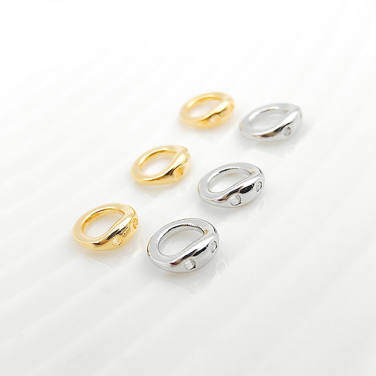Image de 10 Pcs Embouts pour Cordons en Laiton Rond Multicolore 5.5mm Dia.