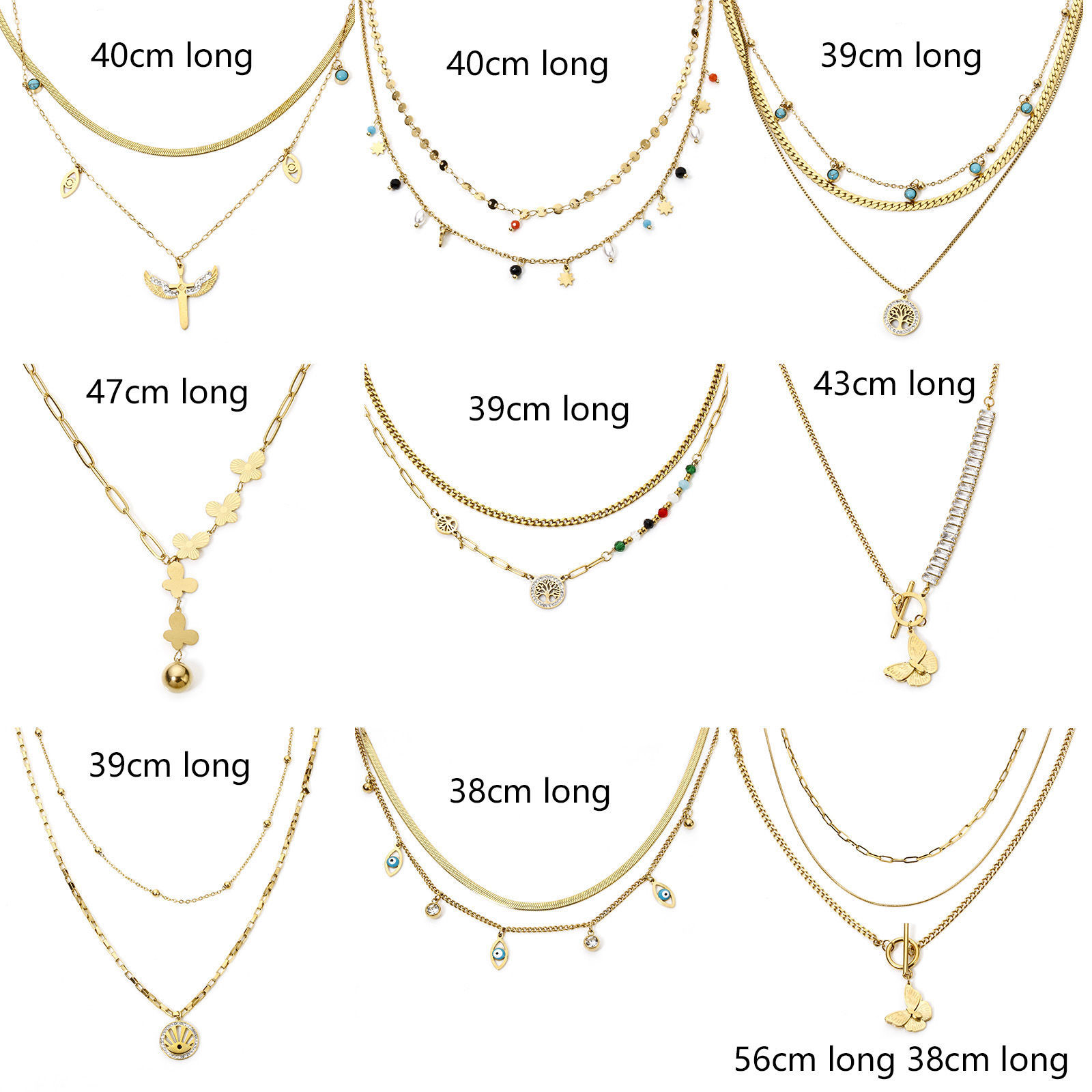 Picture of Vacuum Plating 304 Stainless Steel Pendant Necklace 18K Gold Plated