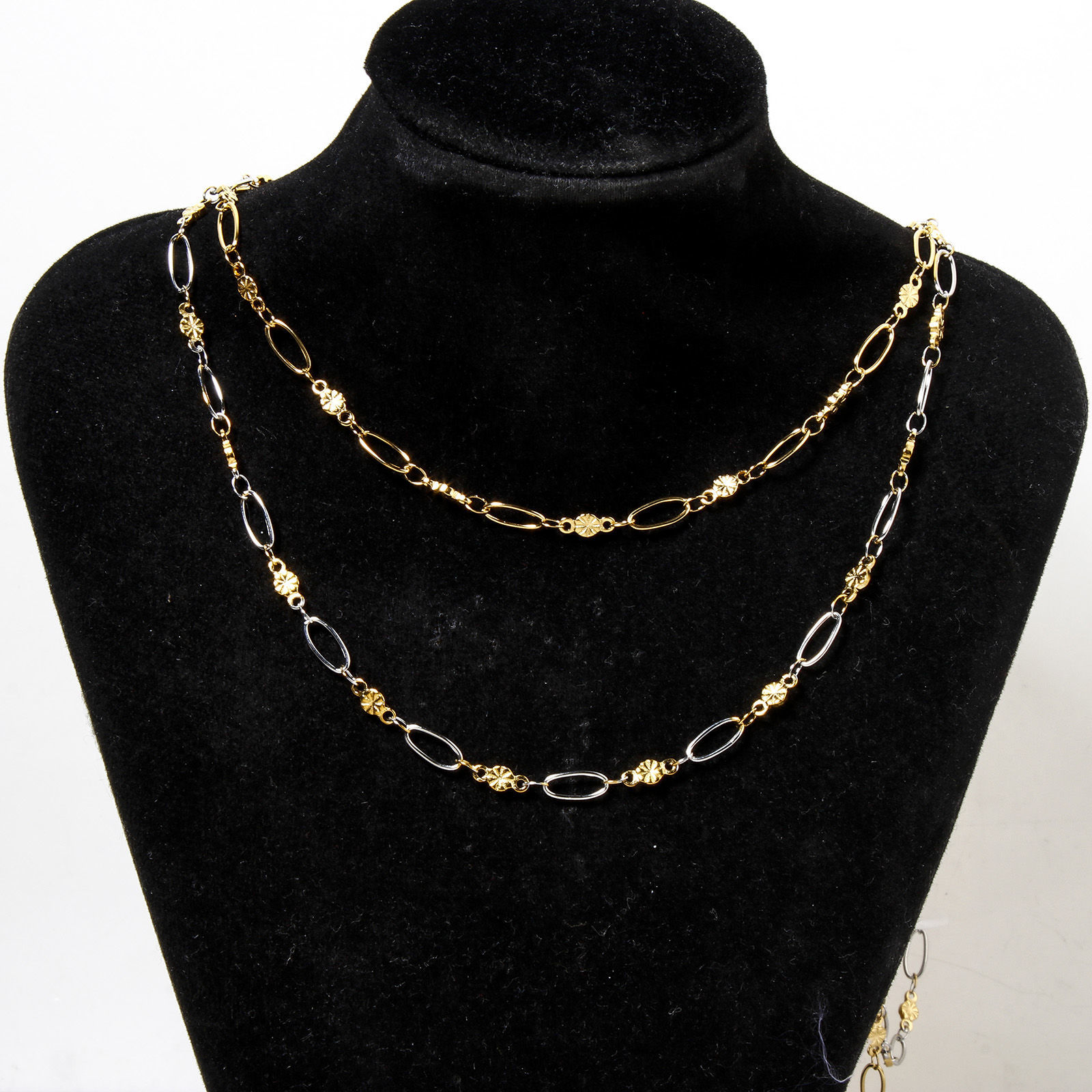 Picture of 304 Stainless Steel Handmade Link Chain For Handmade DIY Jewelry Making Findings 4mm