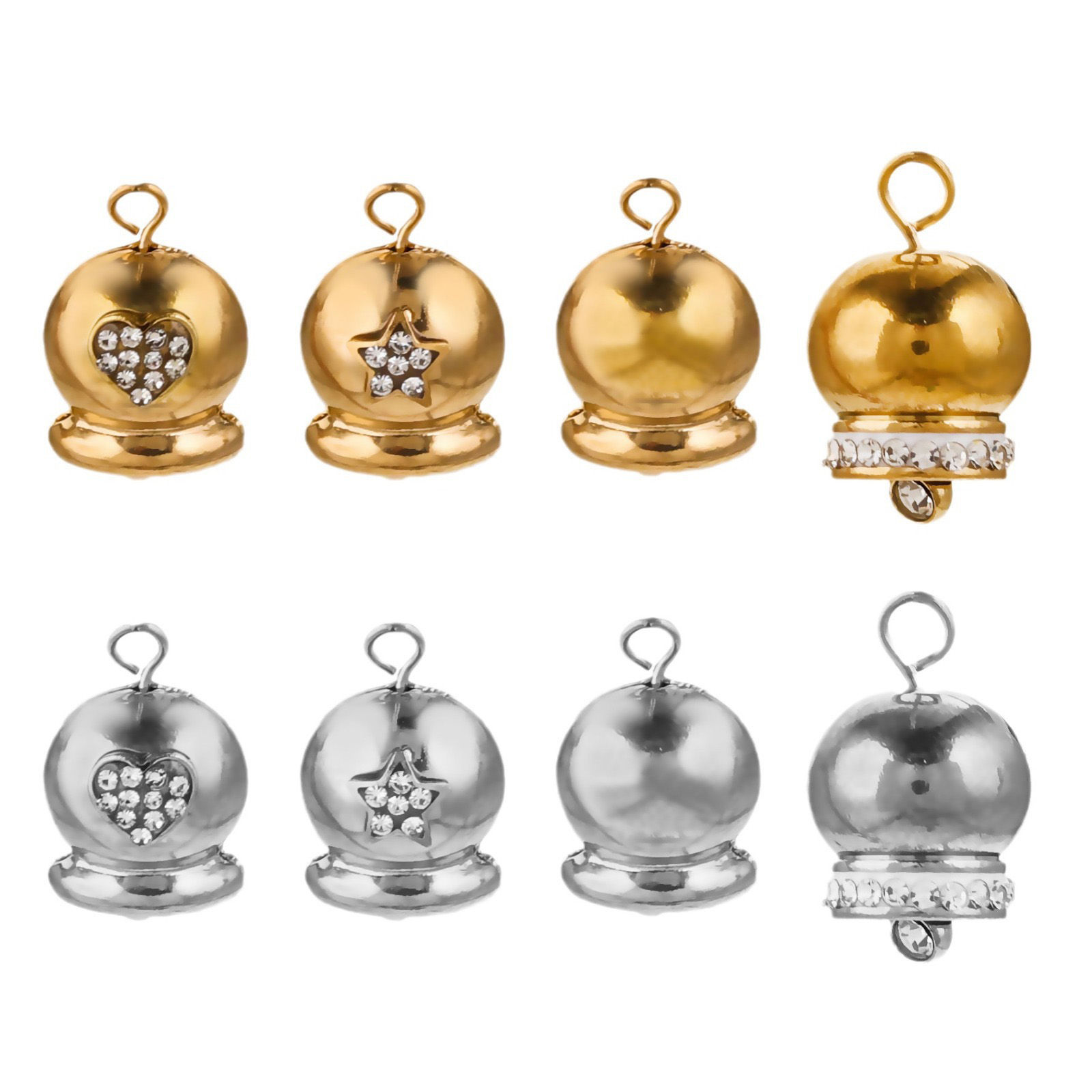 Bild von 304 Edelstahl 3D Charms Weihnachten Jingling Schelle