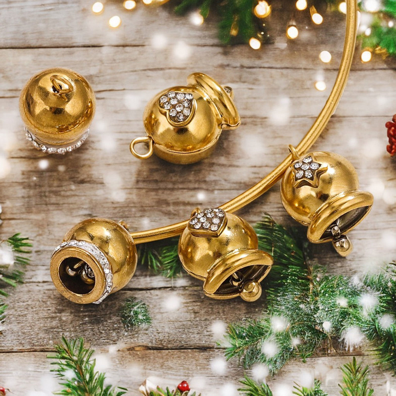 Bild von 304 Edelstahl 3D Charms Weihnachten Jingling Schelle