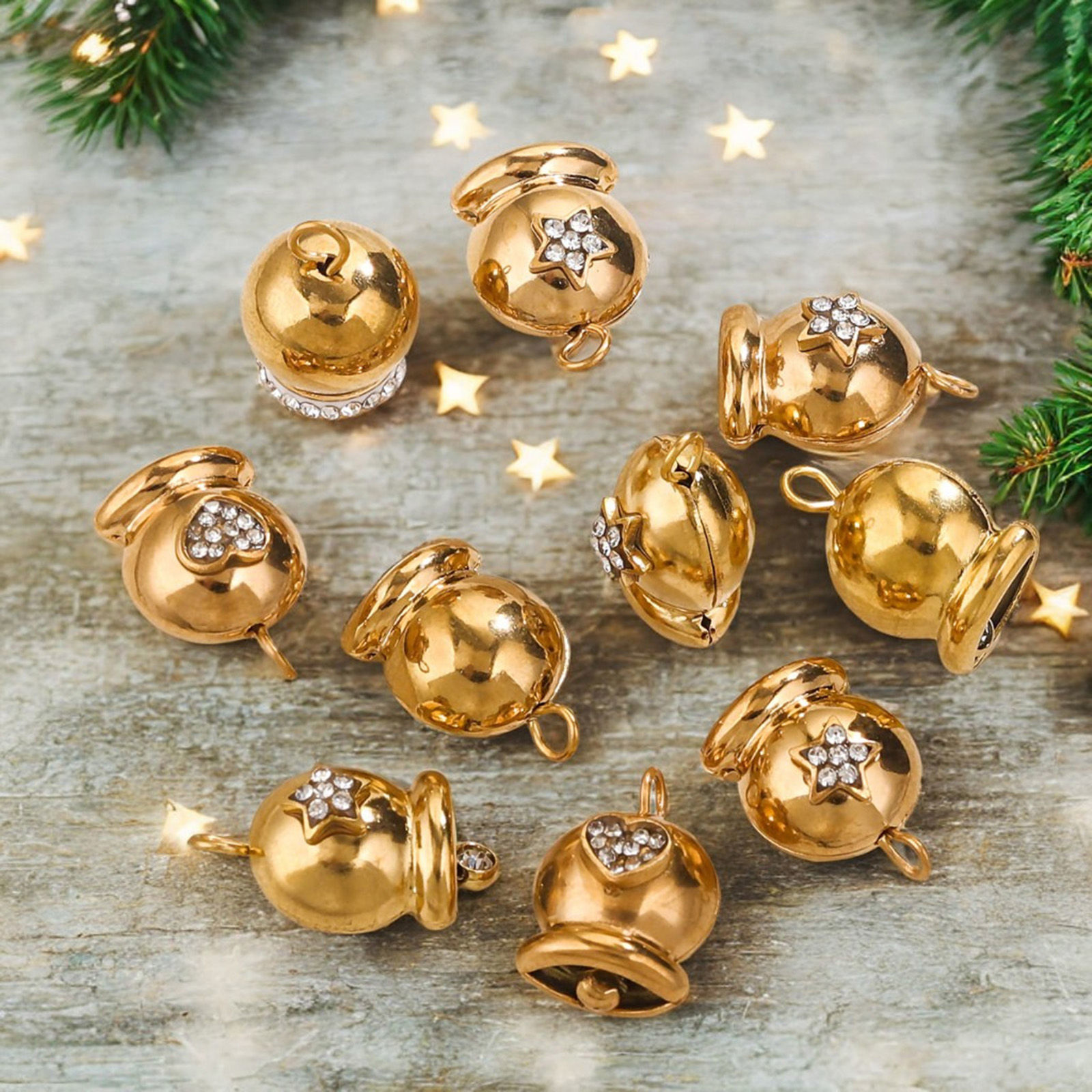 Bild von 304 Edelstahl 3D Charms Weihnachten Jingling Schelle
