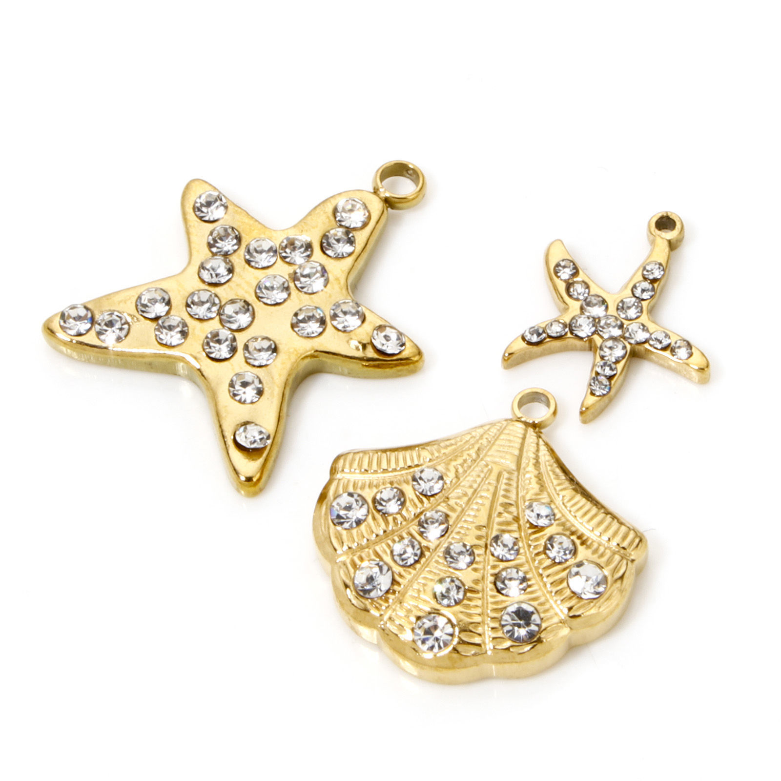 Picture of Eco-friendly Vacuum Plating 304 Stainless Steel Ocean Jewelry Charms Gold Plated Tortoise Animal Star Fish
