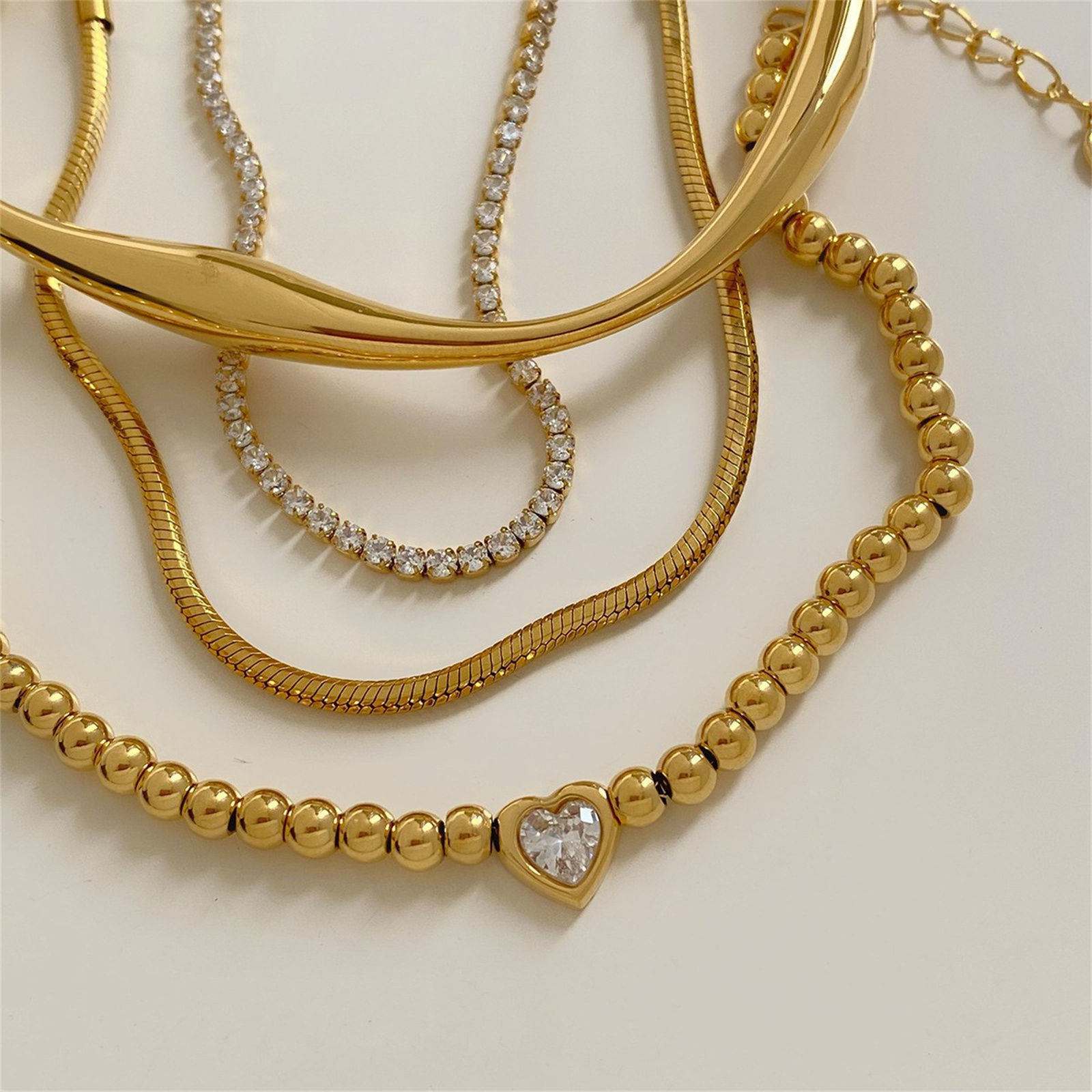 Immagine di 1 Pz Ecologico Semplice Vero Oro Placcato 304 Acciaio Inossidabile Braccialetti