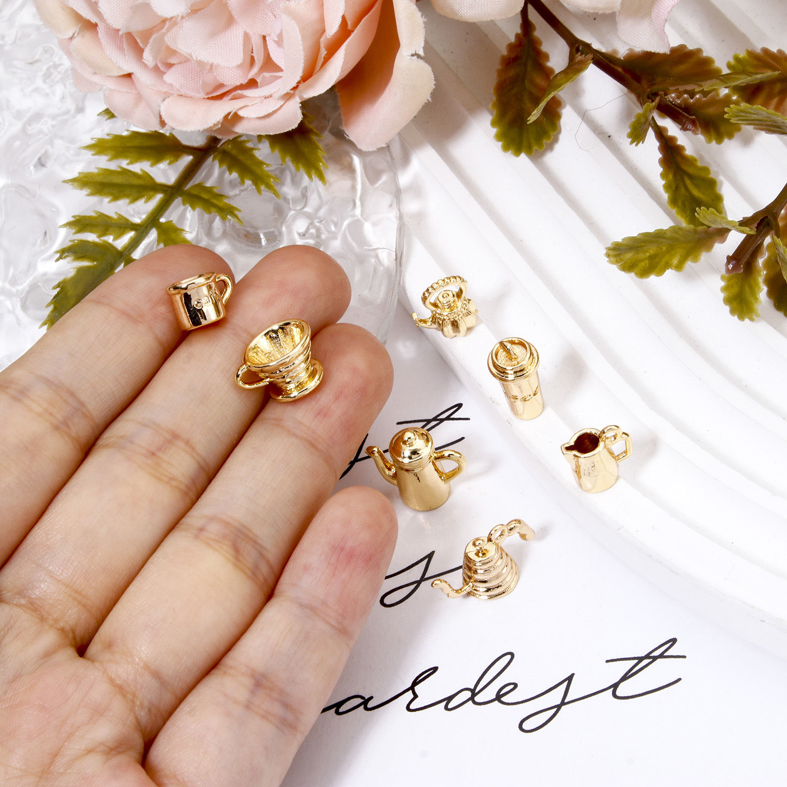 Picture of Brass Charms 18K Gold Plated Tableware 3D