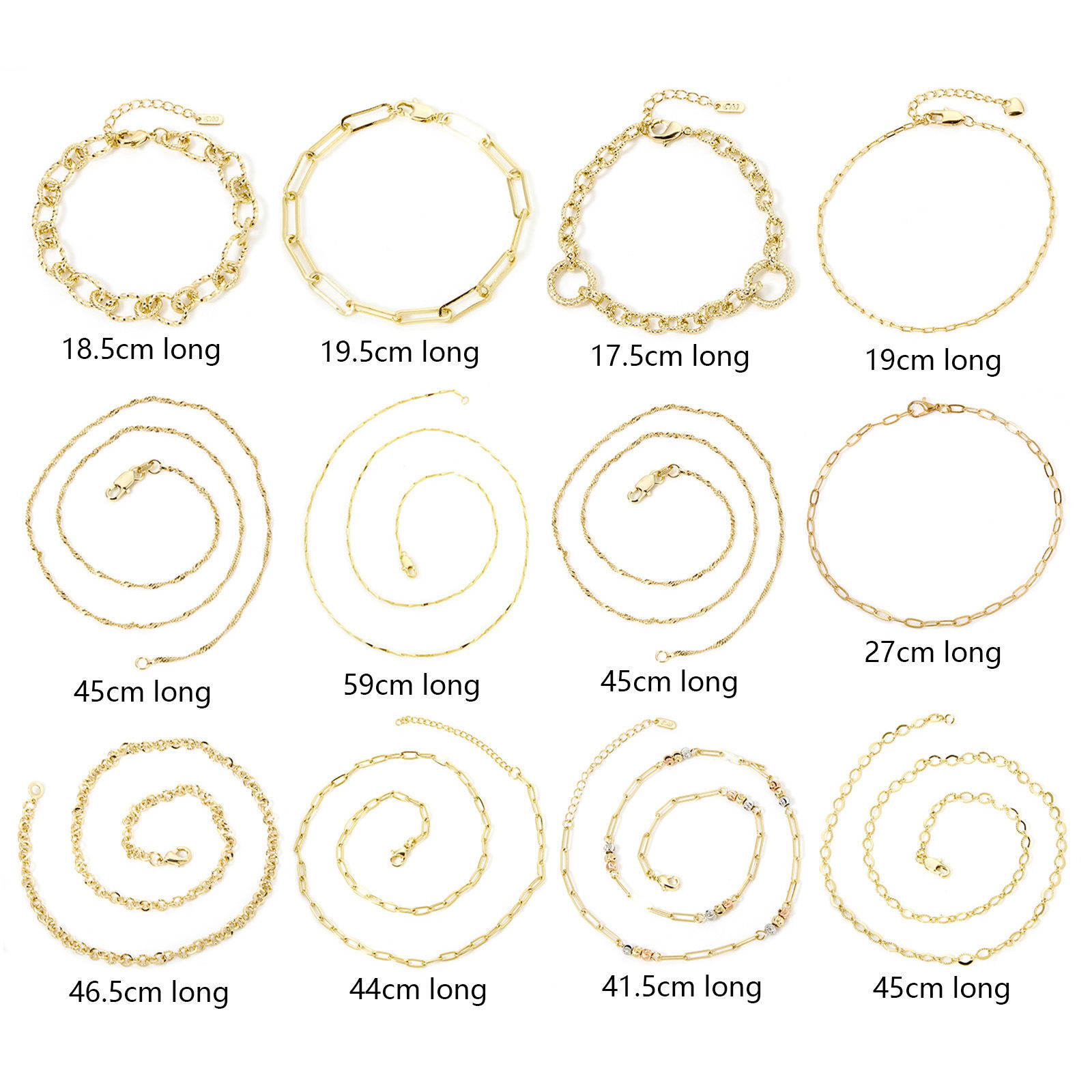 Picture of Eco-friendly Brass Simple Link Chain Necklace 18K Real Gold Plated With Lobster Claw Clasp