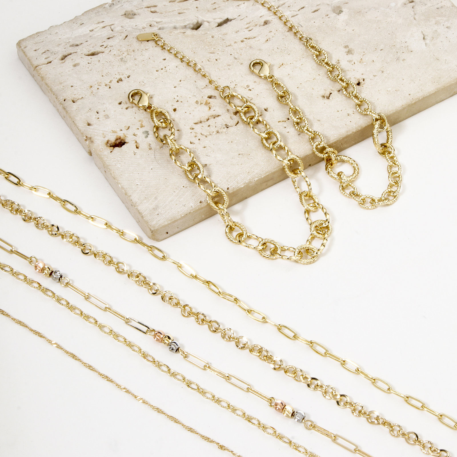 Picture of Eco-friendly Brass Simple Link Chain Necklace 18K Real Gold Plated With Lobster Claw Clasp