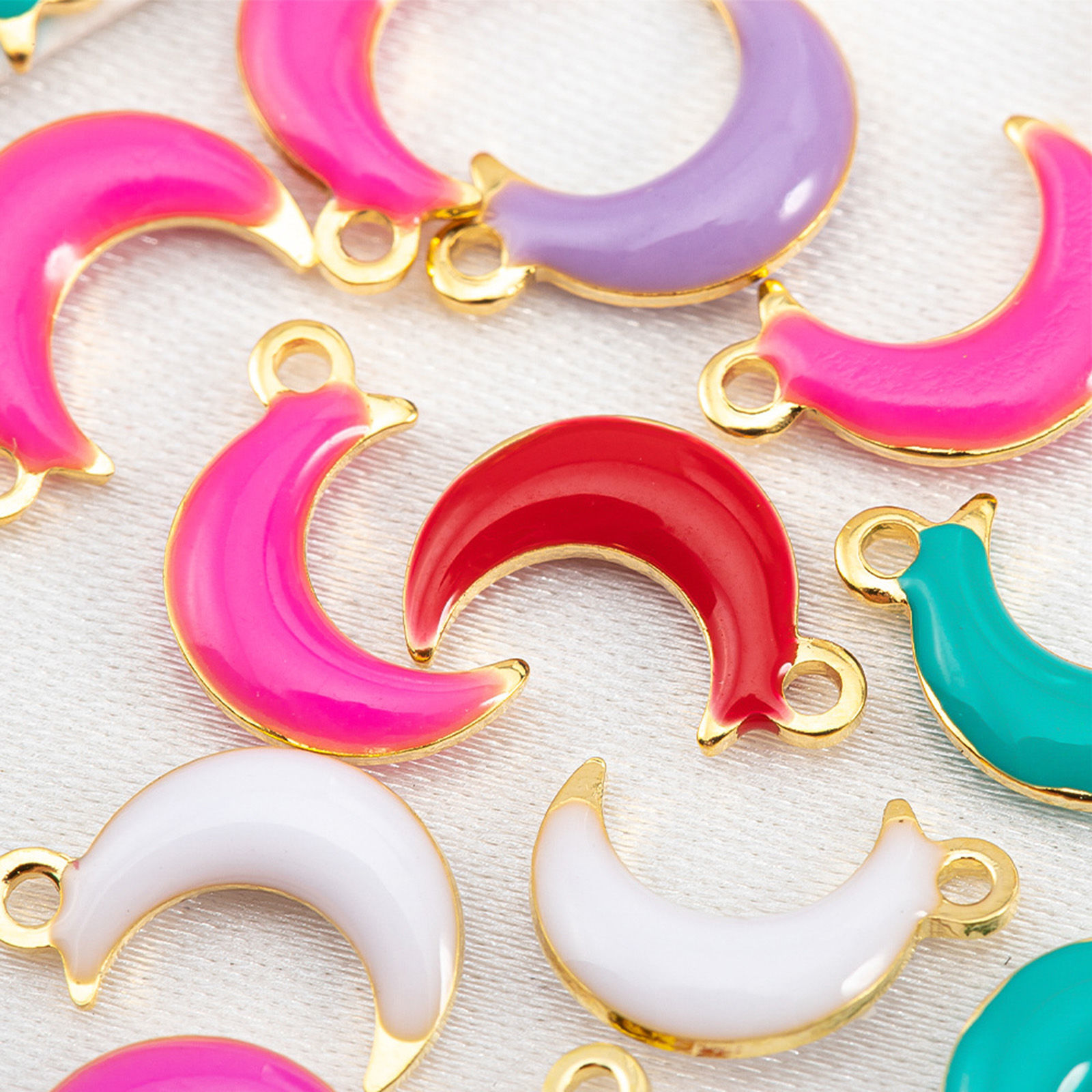 Picture of 304 Stainless Steel Charms Gold Plated At Random Mixed Color Enamel