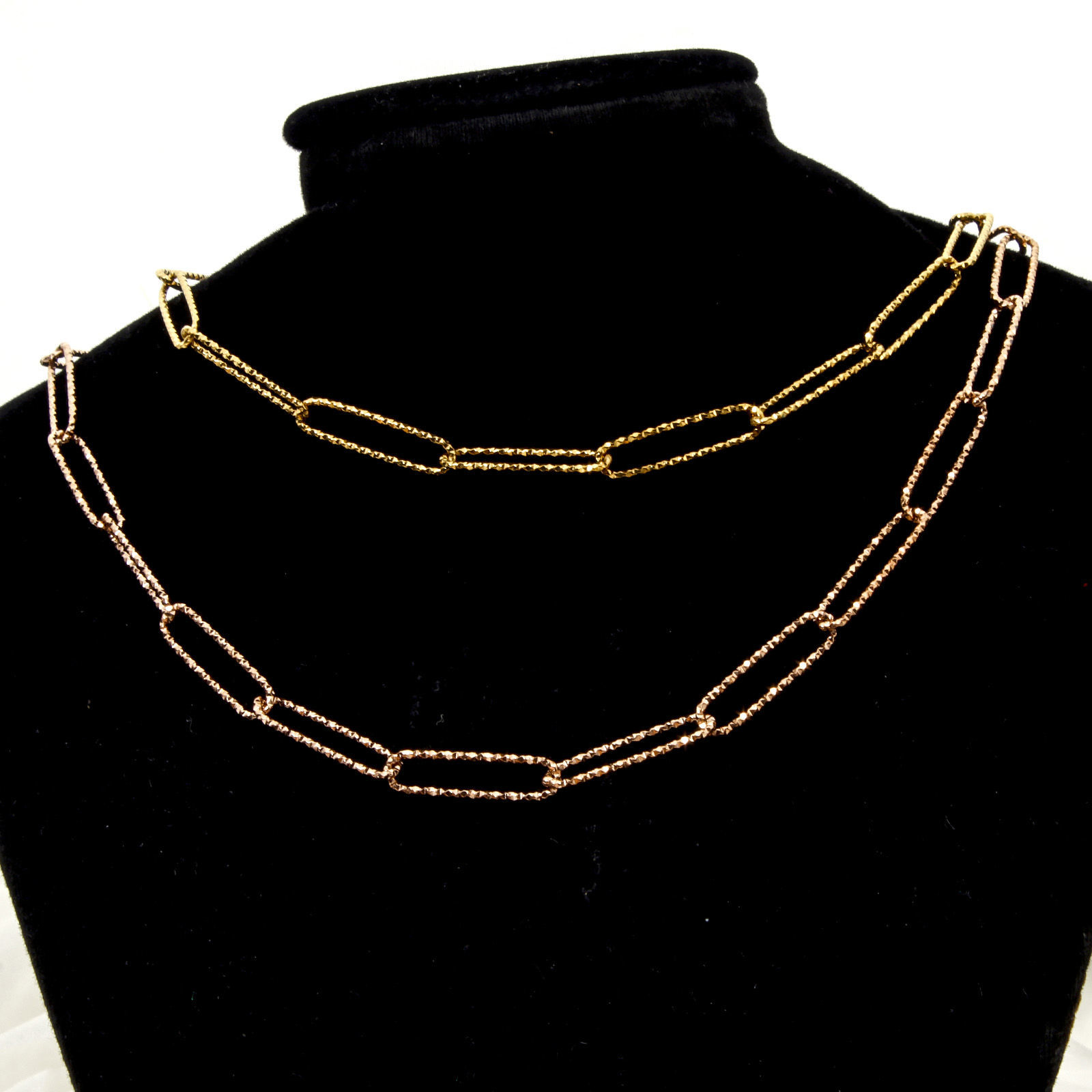 Image de 1 Pièce Colliers en 304 Acier Inoxydable Chaîne de Trombone avec Fermoir Mousqueton et Chaîne d'Extension 40cm long, Taille de Chaîne: 5mm