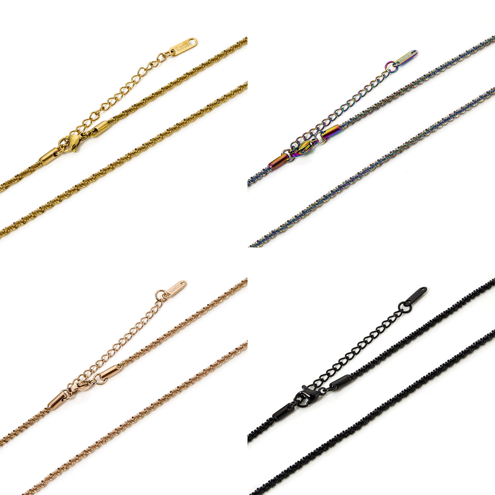 Изображение 1 ШТ 304 Нержавеющая Сталь Цепь Метельчатой Гипсофили Ожерелья Со Застежками Когтя Омара и наполнителя Цепей 40см Длина, Цепь 2.5мм