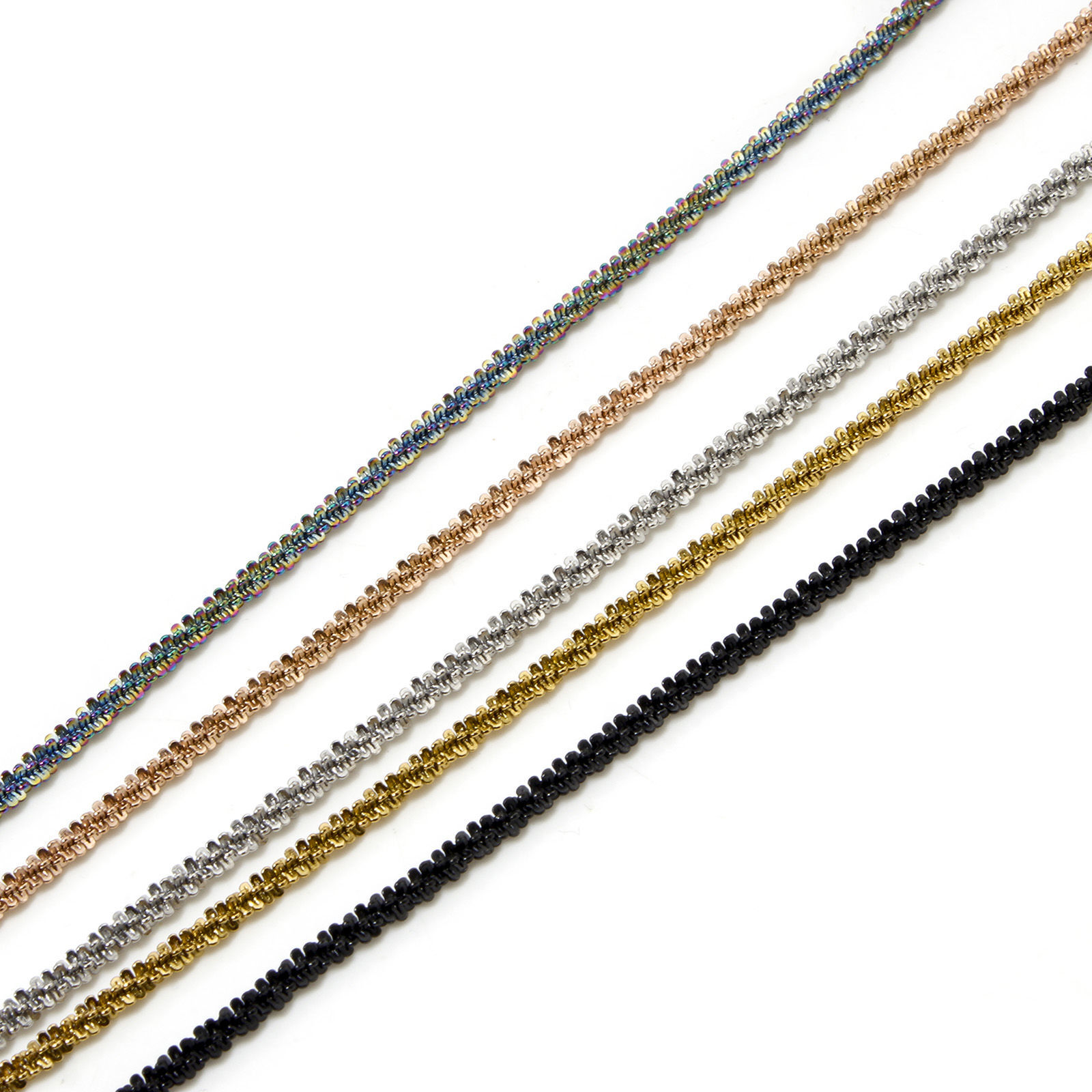 Изображение 1 ШТ 304 Нержавеющая Сталь Цепь Метельчатой Гипсофили Ожерелья Со Застежками Когтя Омара и наполнителя Цепей 40см Длина, Цепь 2.5мм