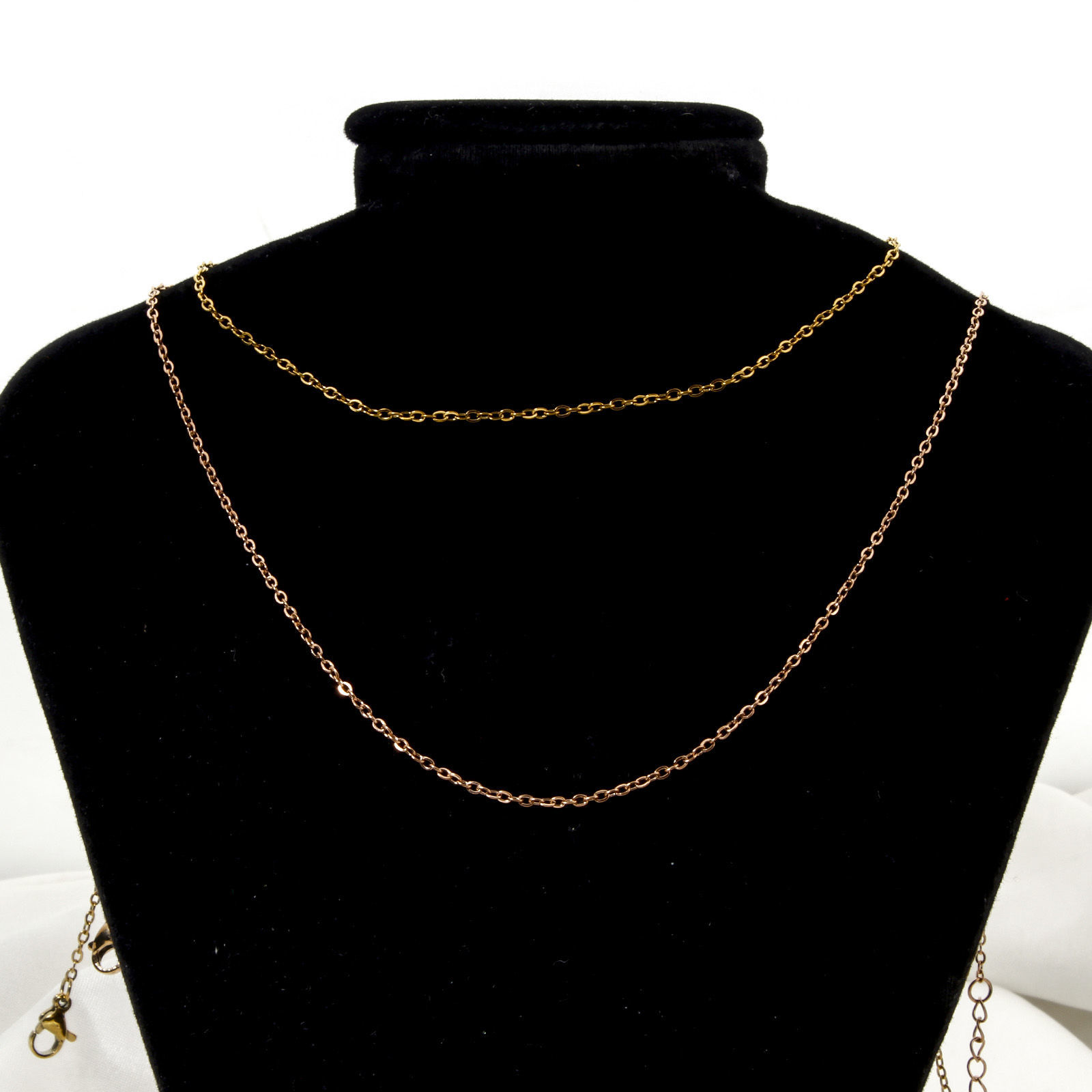 Picture of 304 Stainless Steel Link Cable Chain Necklace For DIY Jewelry Making With Lobster Claw Clasp And Extender Chain 45cm(17.7") long, Chain Size: 1.6mm