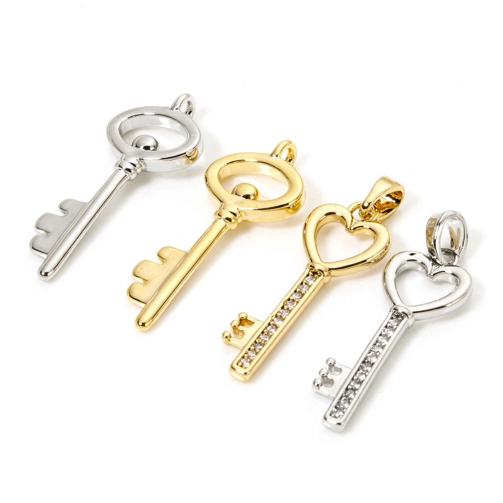 Picture of Brass Charms Multicolor Key Hollow