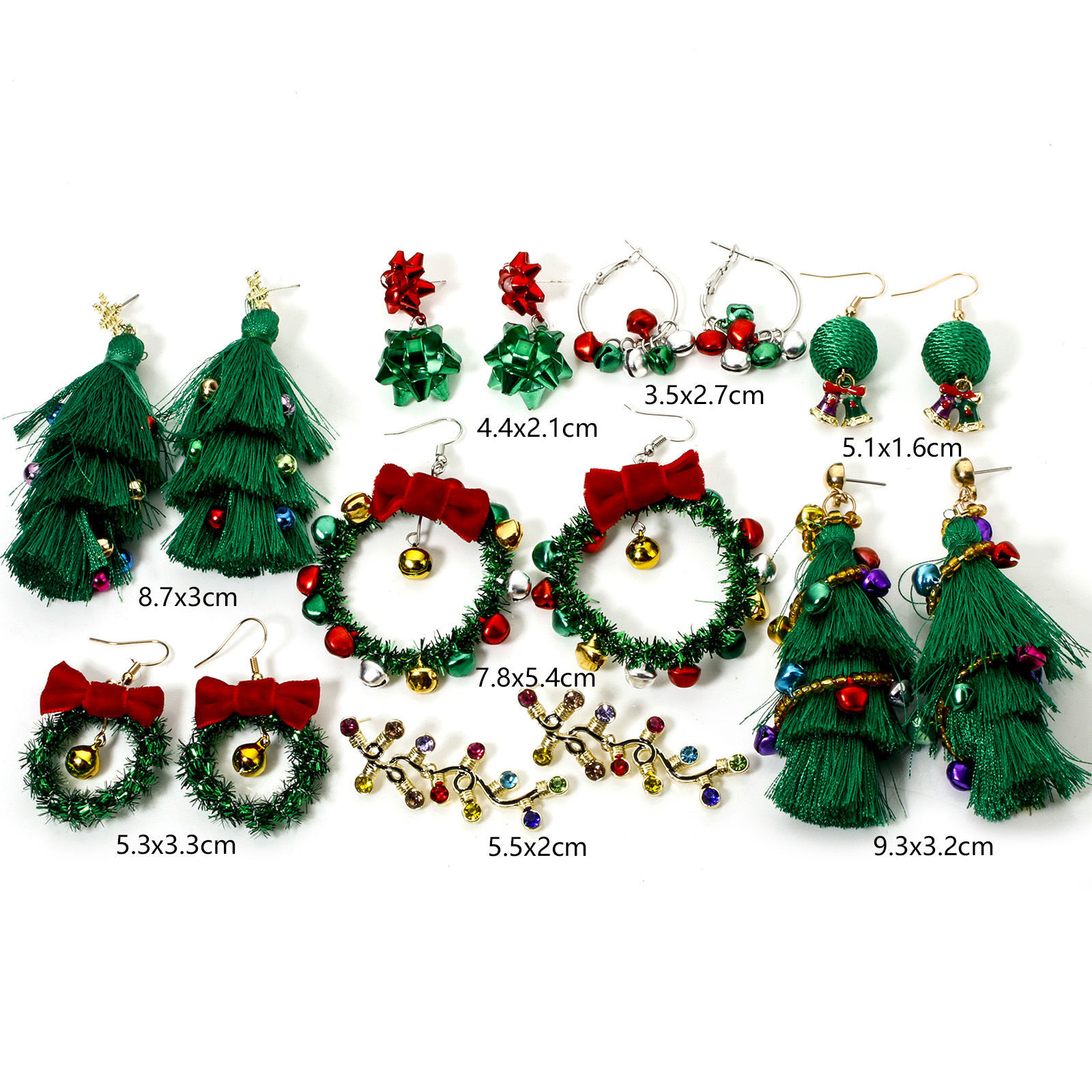 Picture of Zinc Based Alloy Christmas Earrings Multicolor 3D