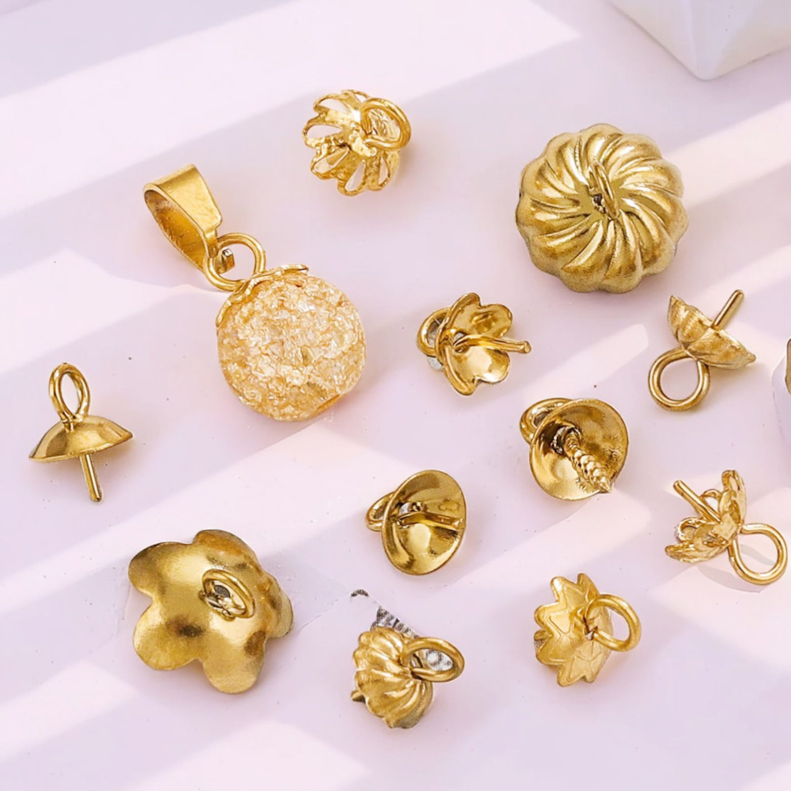 Изображение 10 ШТ 304 Нержавеющая Сталь Шкентеля Перлы Разъем Бейл Pin Кубок Cap
