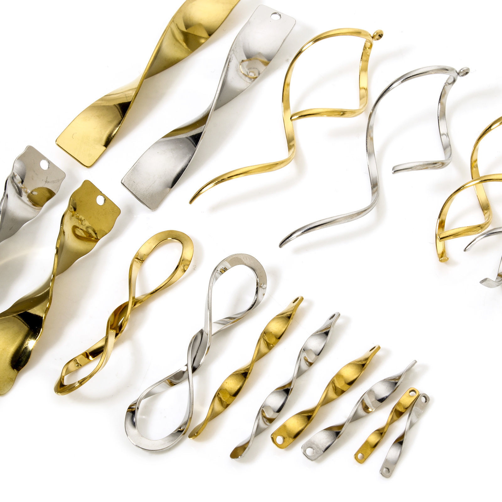 Picture of 304 Stainless Steel Pendants Twist Rectangle