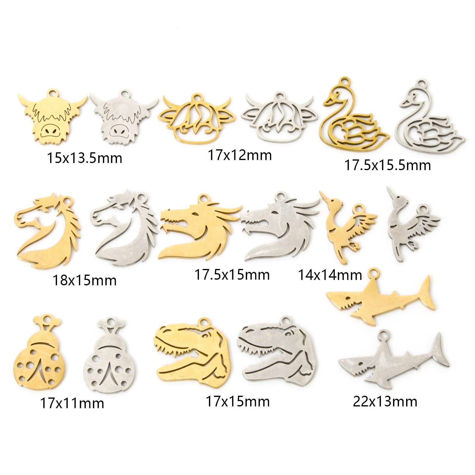 Bild von 304 Edelstahl Charms Tier Insekt Hohl